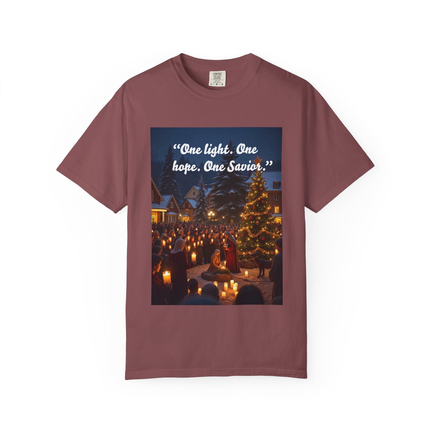 Unisex Garment-Dyed T-shirt with Inspirational Holiday Message, Festive Tee, Gift for Christmas, Family Gatherings, Holiday Celebrations