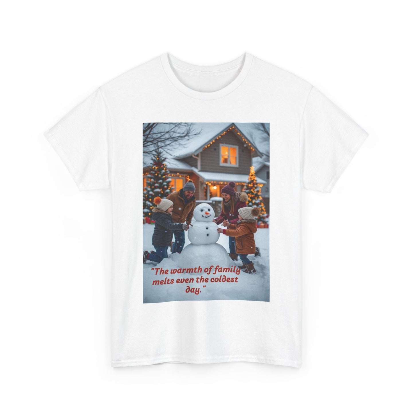 Cozy Family Holiday Tee, Winter Sweatshirt, Casual Holiday Apparel, Family Gathering Shirt, Christmas Gift, Snowman Design