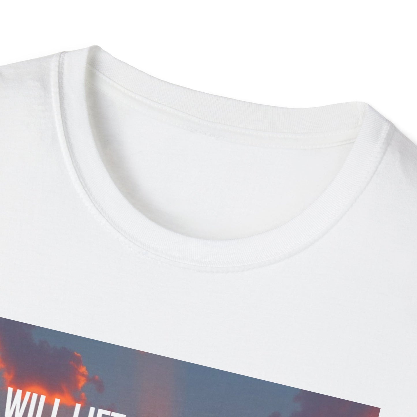 Psalm 63:4 Sunset Prayer T-Shirt — "I Will Lift Up My Hands in Your Name" Christian Tee