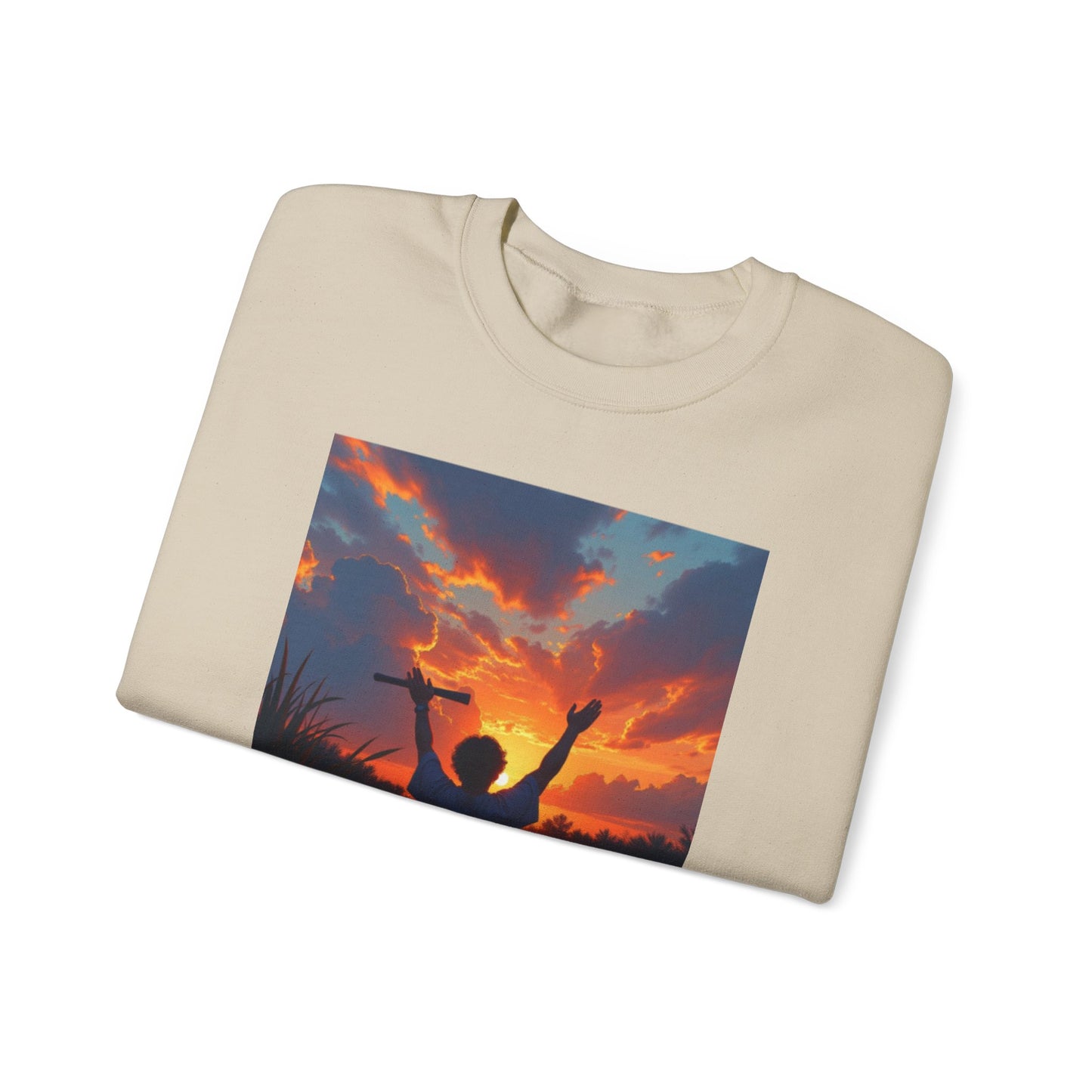 Inspirational Faith Crewneck Sweatshirt — "In the quiet of the bayou, I discovered the heart of God"