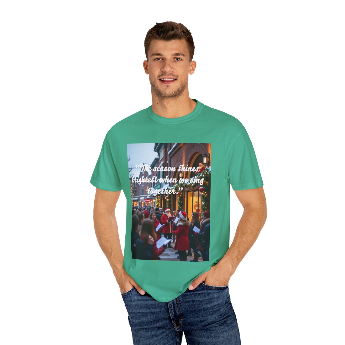 Holiday Cheer T-Shirt, Unisex Holiday Shirt, Christmas Gift, Family Gathering Shirt, Song Sing Along Tee