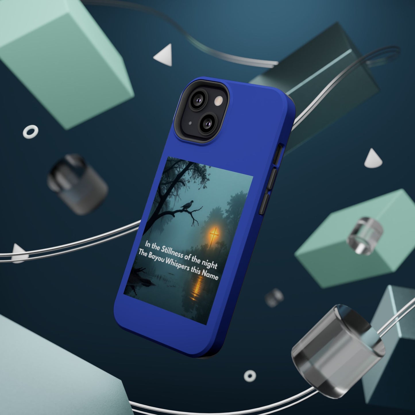 Magnetic Impact-Resistant Phone Case — Bayou Night Scene with Poem