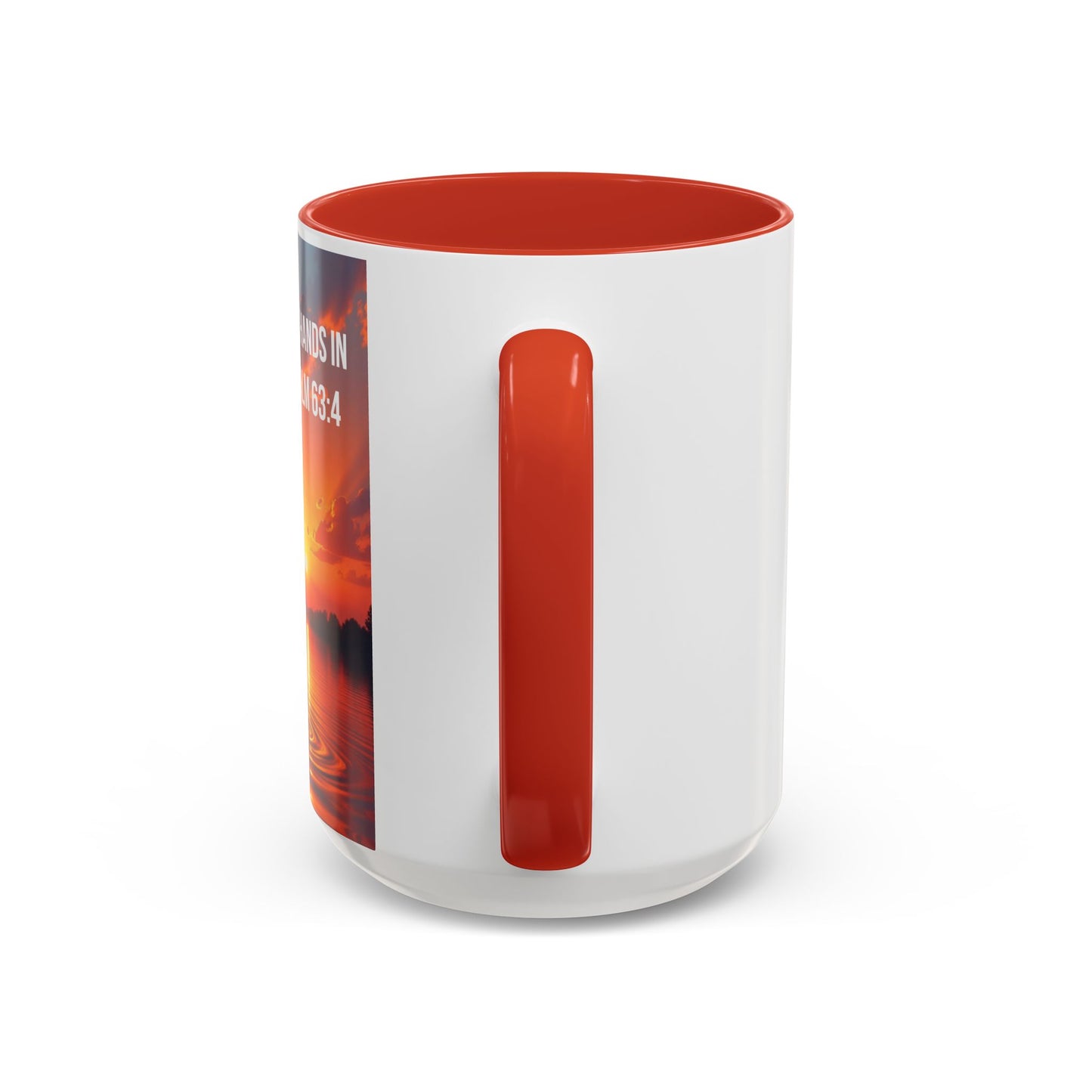 Psalm 63:4 Coffee Mug — "I Will Lift Up My Hands in Your Name" Inspirational Accent Mug