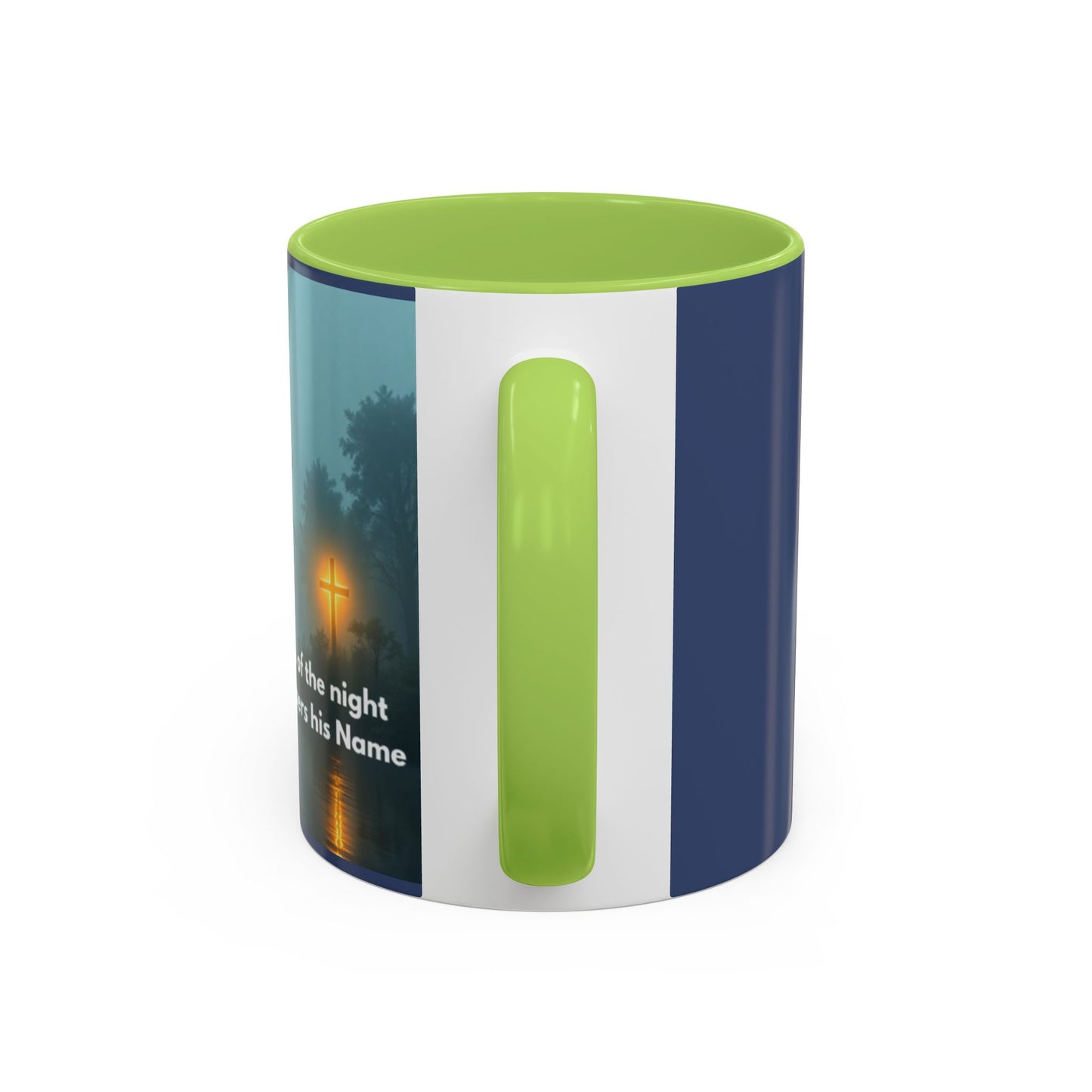 Coffee Mug — Bayou Night Scene with Cross & Quote (In the stillness of the night...)