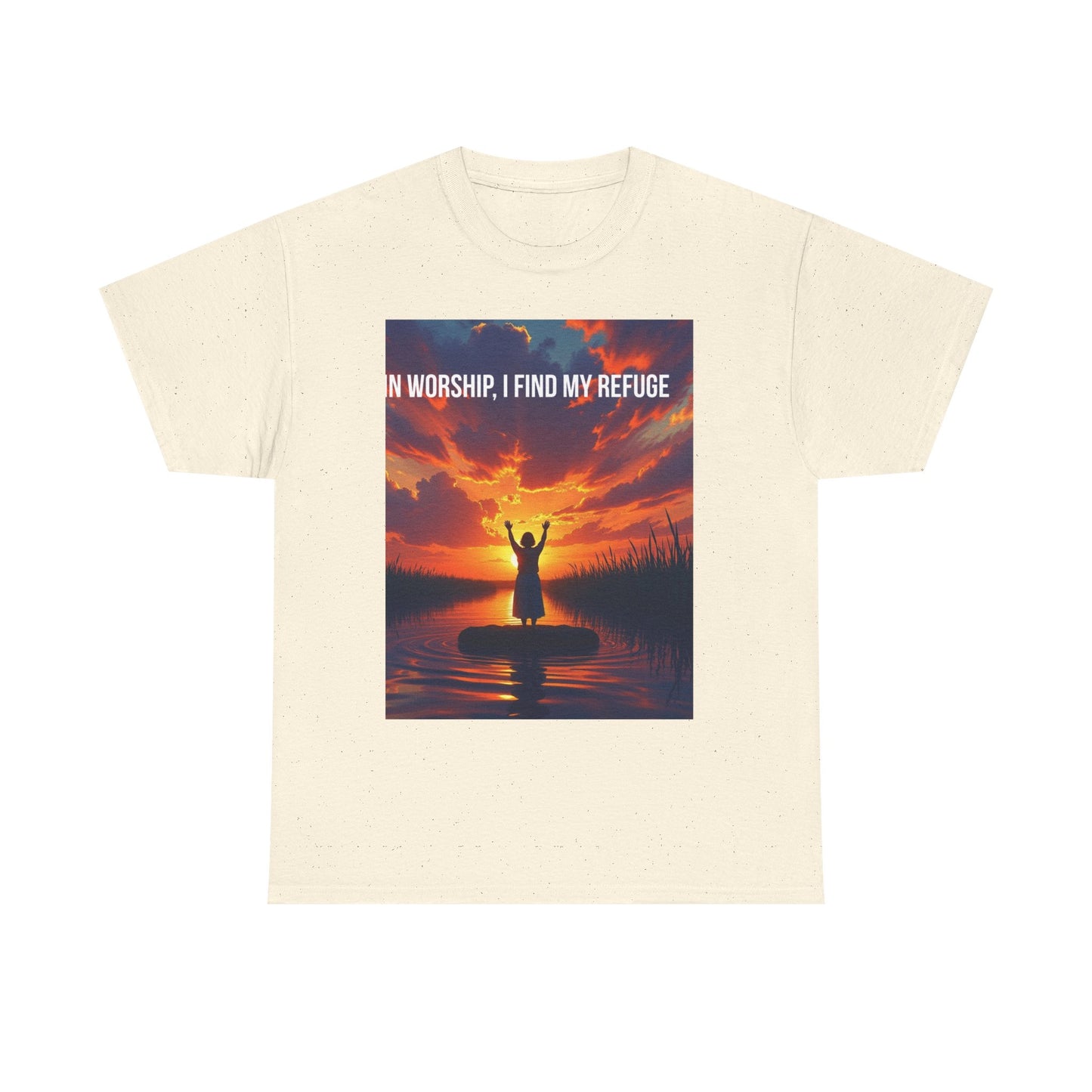 Worship Refuge T-Shirt – "In Worship, I Find My Refuge" Inspirational Christian Tee