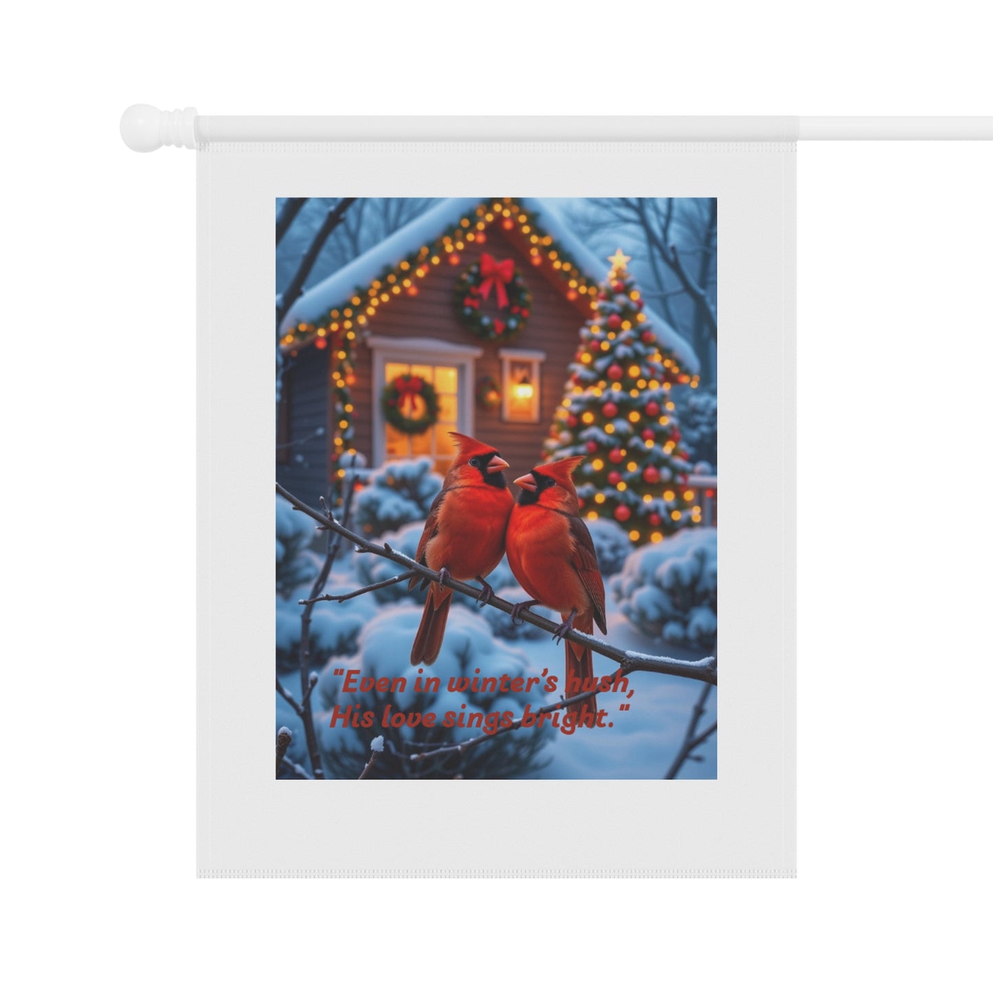 Charming Garden Banner, Winter Decor, Housewarming Gift, Seasonal Garden Flag, Holiday Home Decoration  202