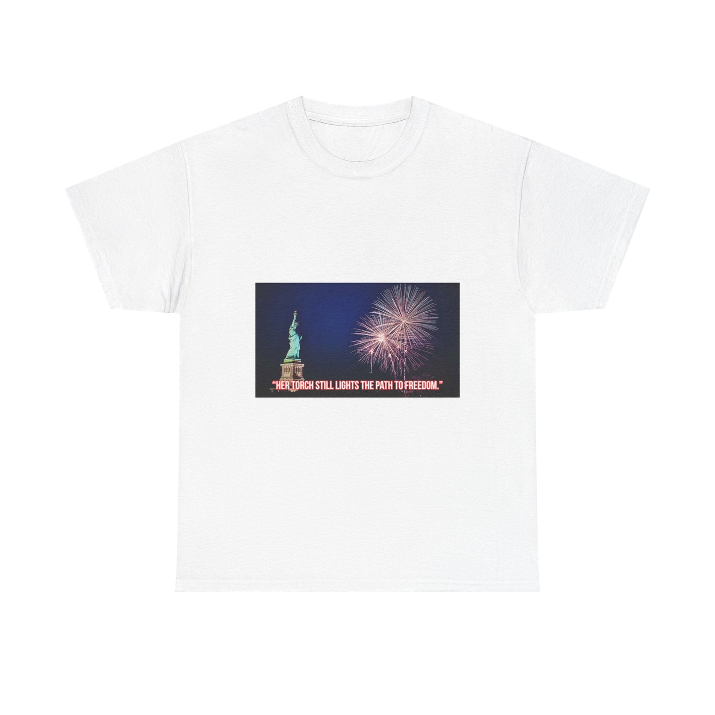 Liberty Fireworks T-Shirt — Statue of Liberty 4th of July Tee