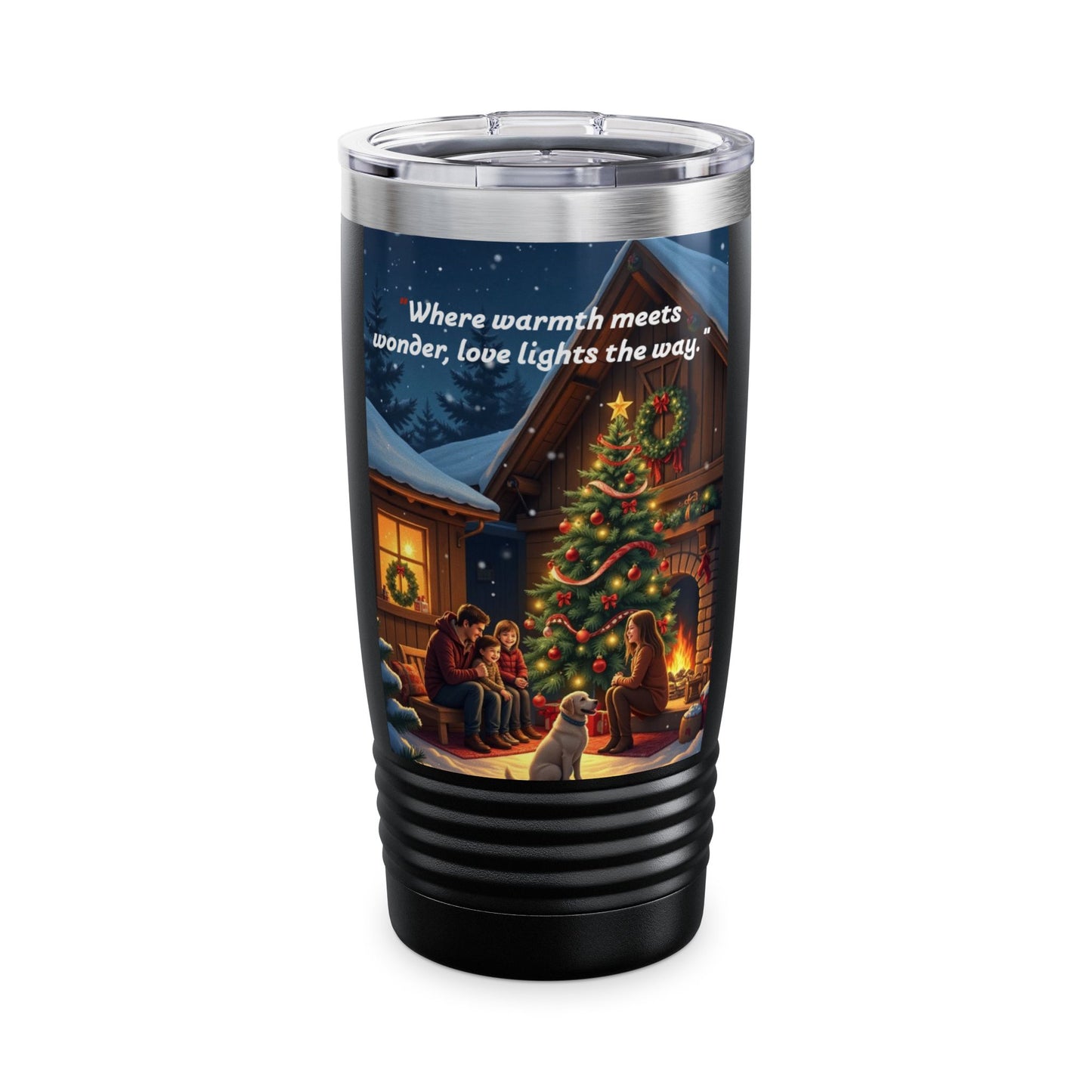 Warmth & Wonder Holiday Tumbler, 20oz Travel Mug, Cozy Drinkware Gift, Winter Seasonal Cup, Family Gathering Accessory  328