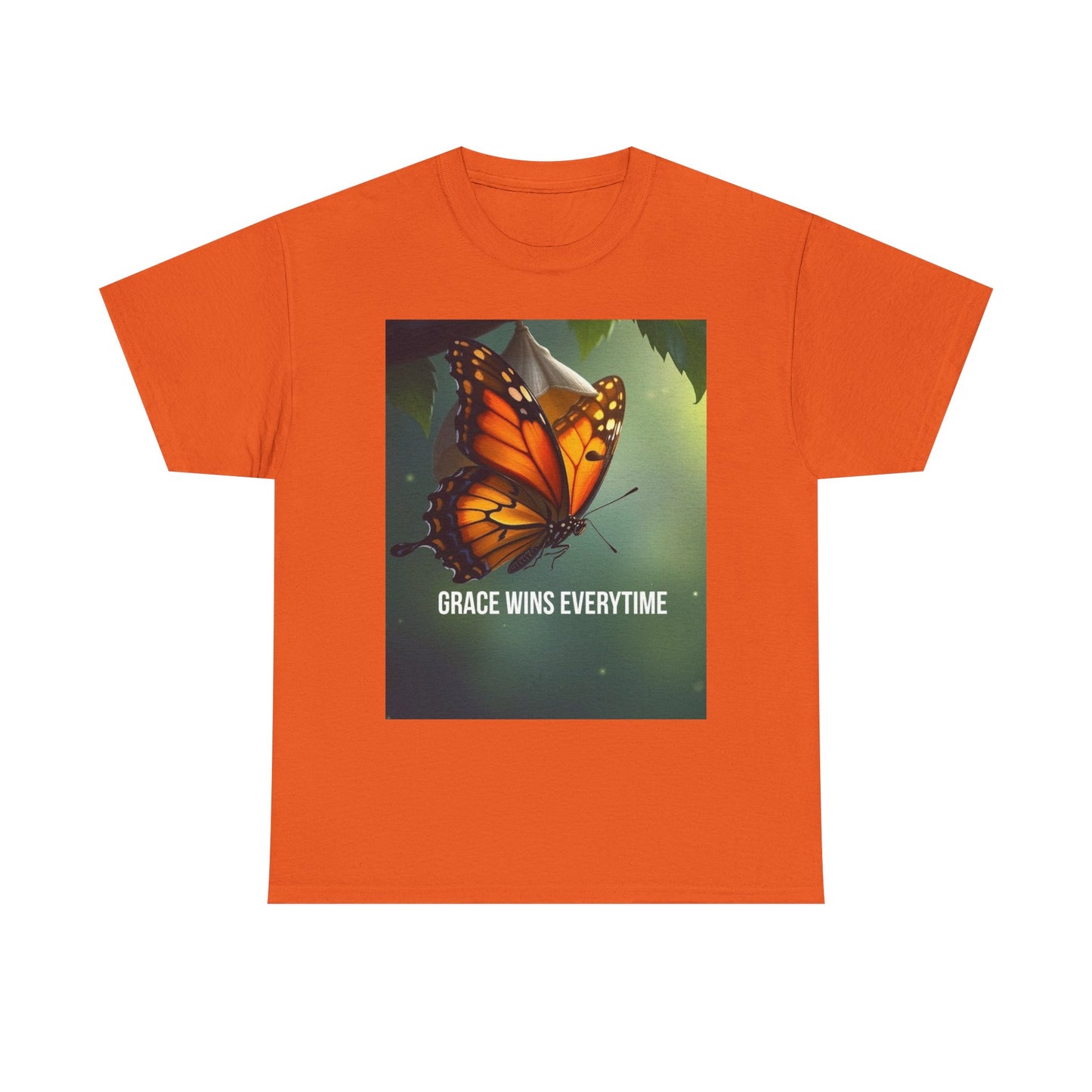 Butterfly 'Grace Wins Everytime' Graphic Tee - Inspirational Nature T-Shirt
