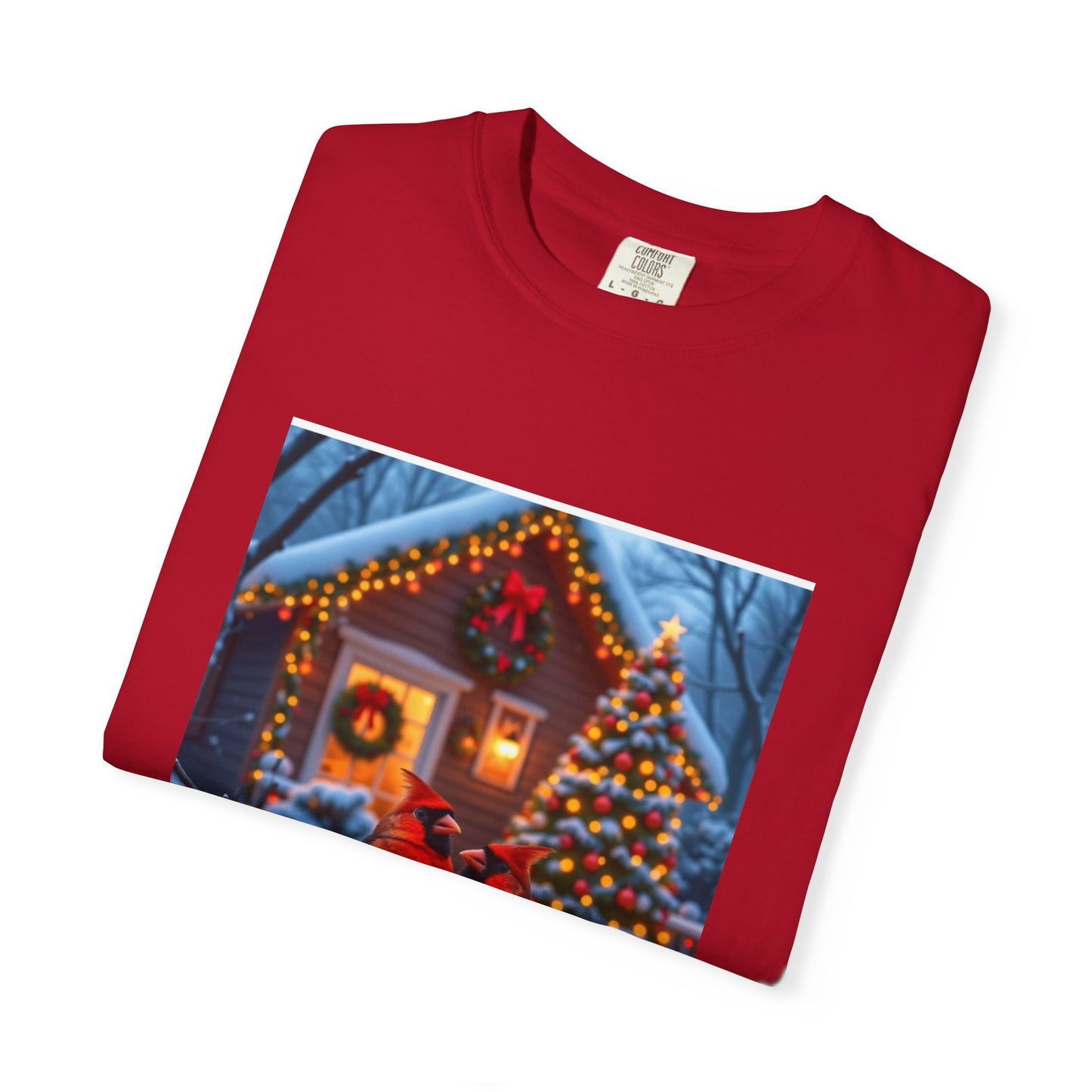 Winter Cardinal T-Shirt, Cozy Holiday Tee, Christmas Gift, Unisex Shirt, Festive Apparel, Winterwear, Nature Lover's Tee