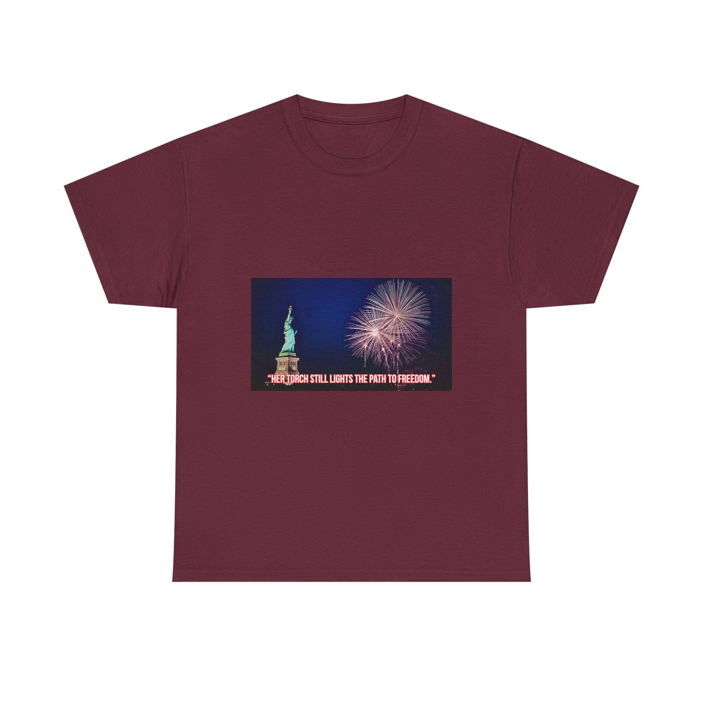 Liberty Fireworks T-Shirt — Statue of Liberty 4th of July Tee