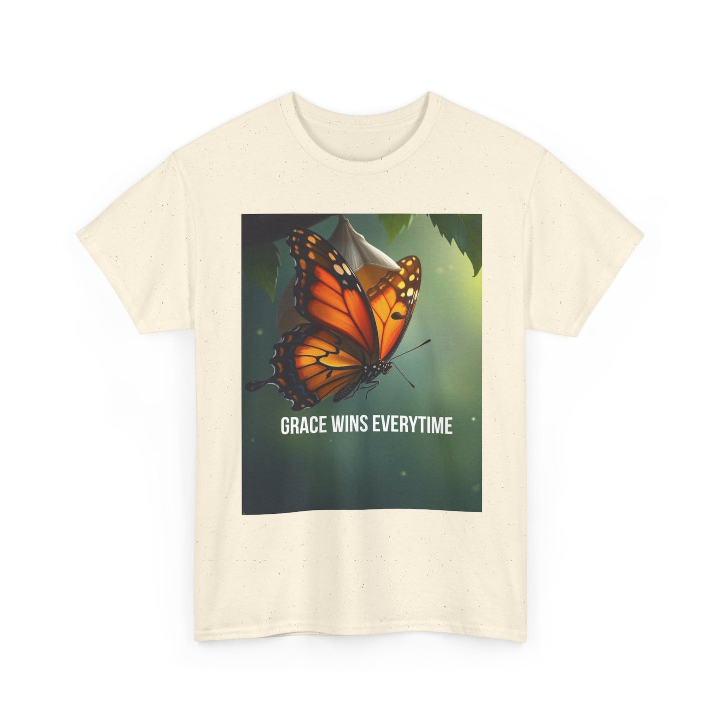 Butterfly 'Grace Wins Everytime' Graphic Tee - Inspirational Nature T-Shirt