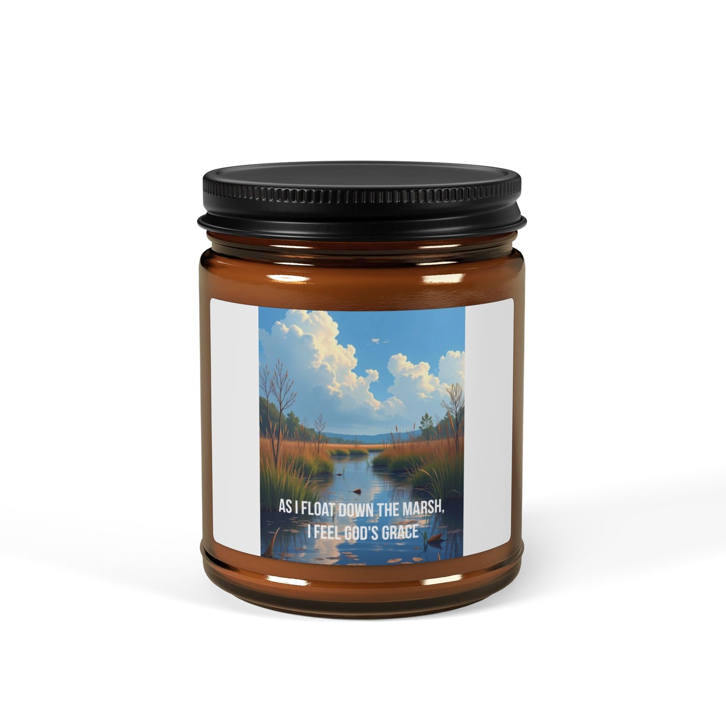 Soy Candle — “Be Still and Know” Amber Jar Scented Candle (Multiple Sizes)