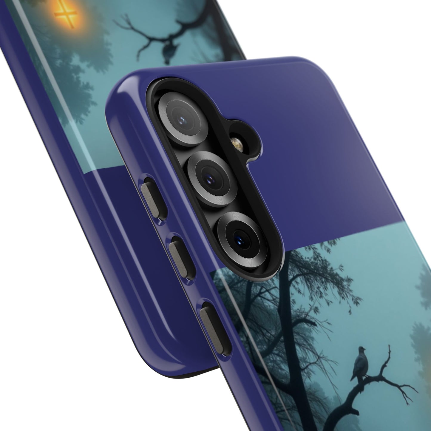 Tough Phone Case — 'In the stillness of the night the Bayou whispers his Name' Moody Bayou Cross Design