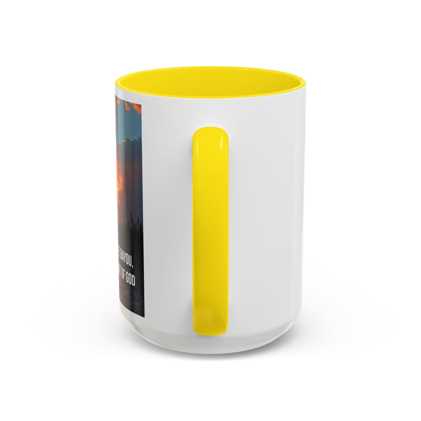 Inspirational Bayou Coffee Mug — "In the Heart of the Bayou, I Found God"