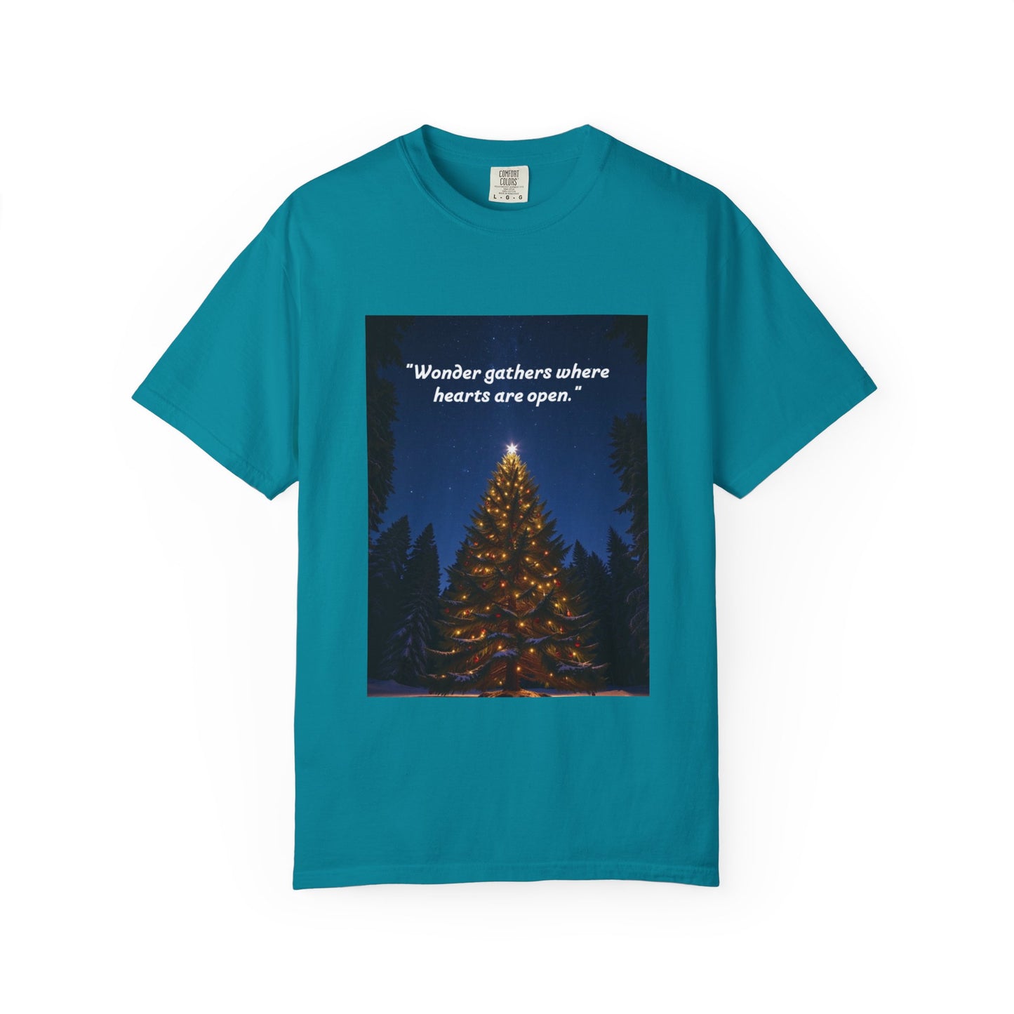Garment-Dyed T-Shirt with Inspirational Quote, Cozy Christmas Tee, Casual Unisex Holiday Shirt, Gift for Friends and Family, Seasonal Wear