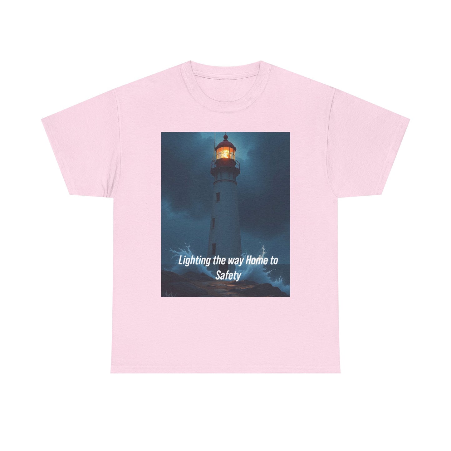 Lighthouse Graphic Tee — "Lighting the Way Home to Safety"