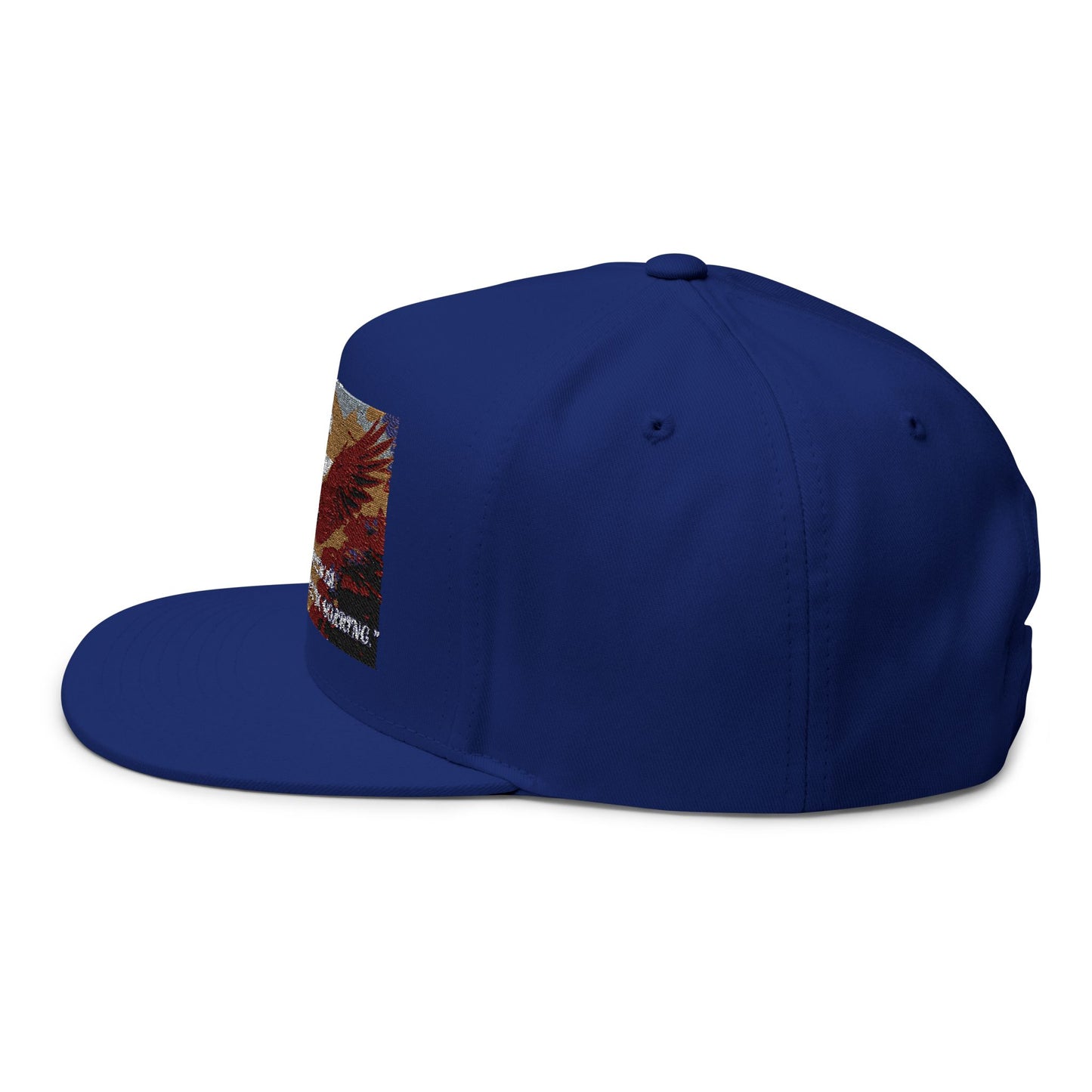 Embroidered Eagle Freedom Flat Bill Cap — "250 Years of Freedom" Patriotic Snapback
