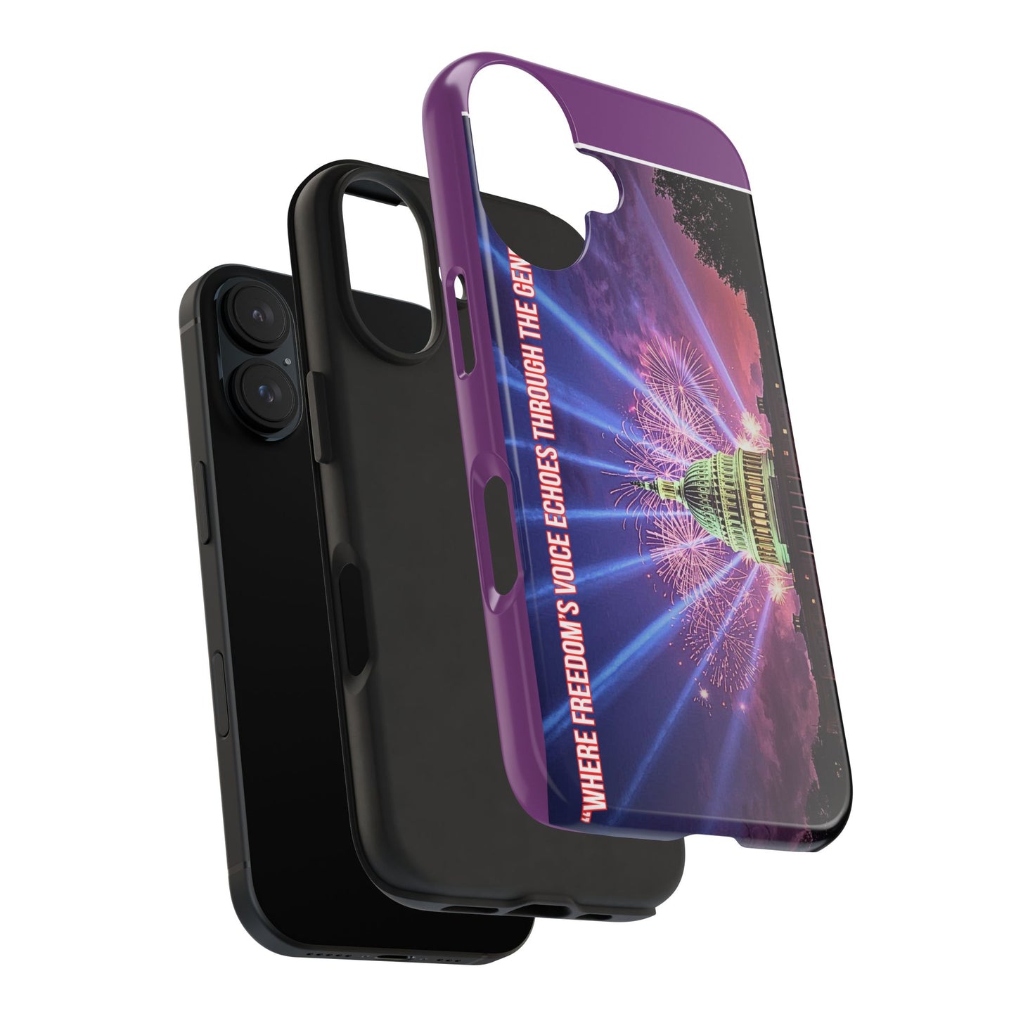 Capitol Fireworks Tough Phone Case — “Where Freedom’s Voice Echoes Through the Generations”
