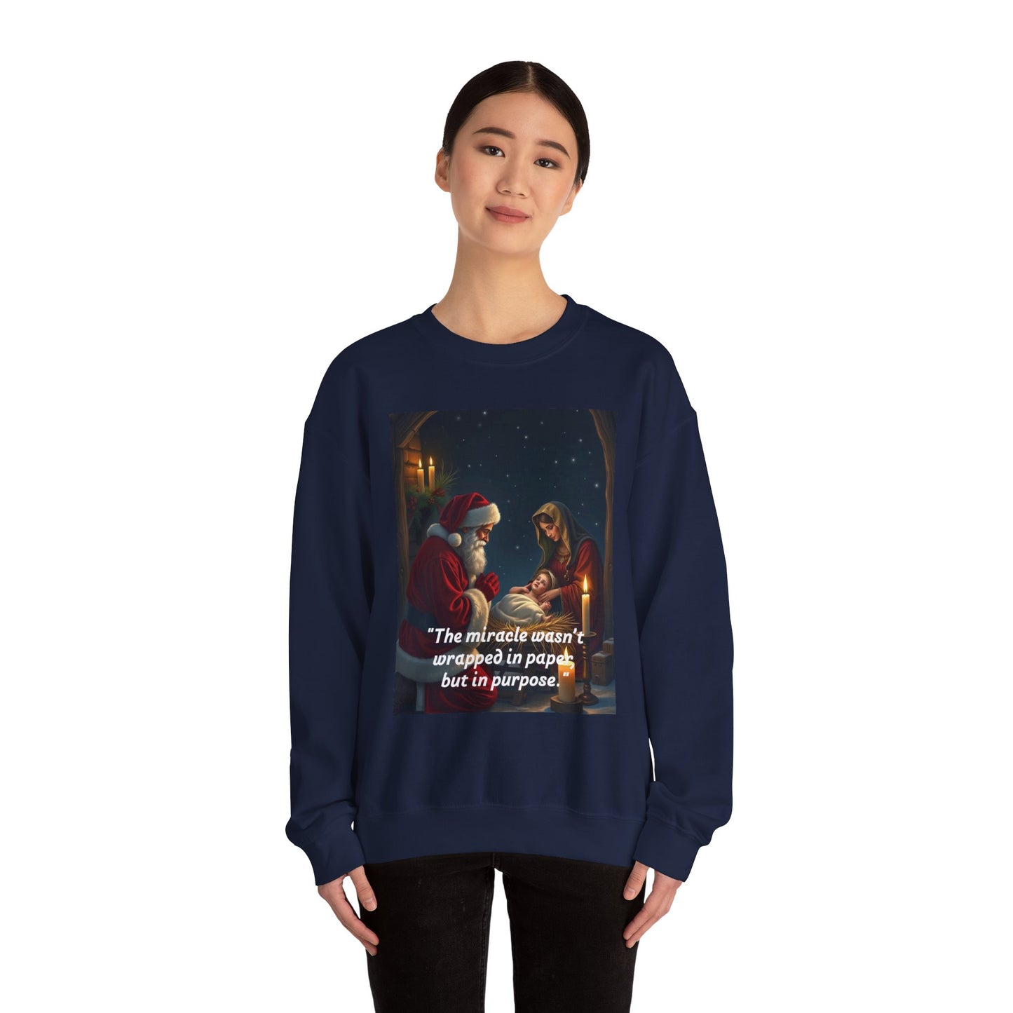 Cozy Holiday Sweatshirt with Heartwarming Quote 90