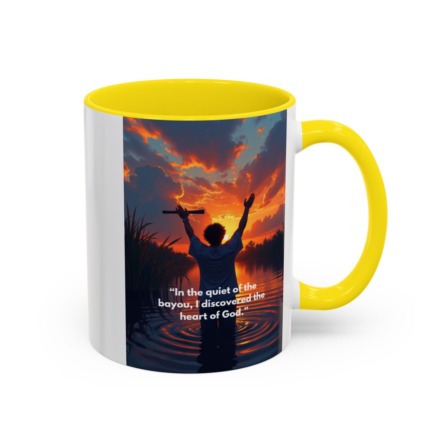 Coffee Mug - "In the Quiet of the Bayou I Discovered the Heart of God" Inspirational Accent Mug