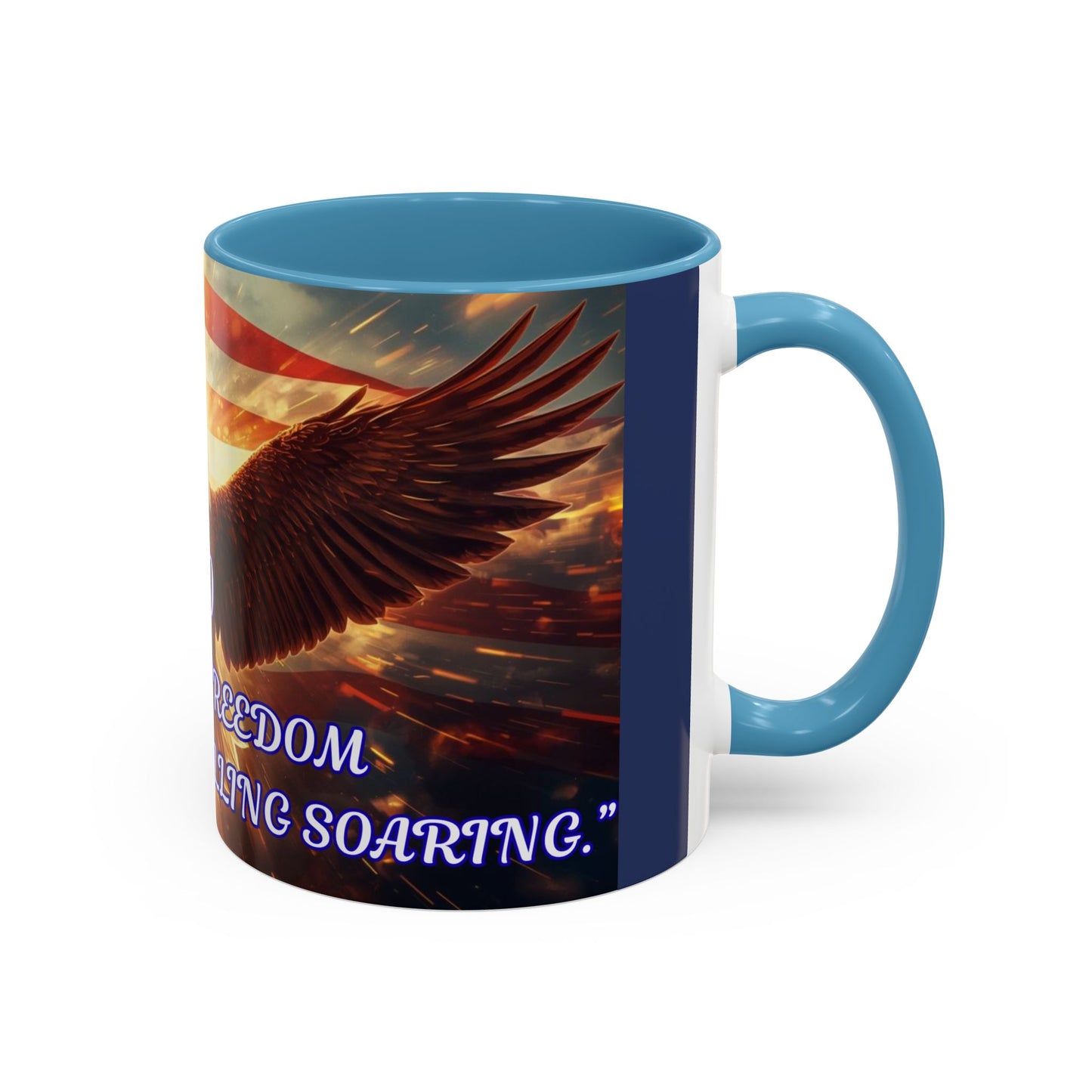 Patriotic Eagle Coffee Mug – "250 Years of Freedom" Accent Mug