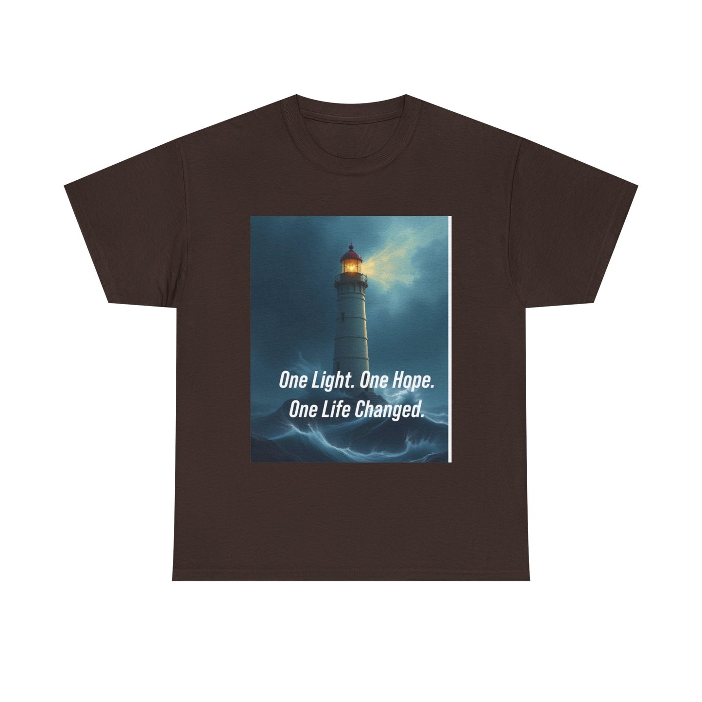 Lighthouse Tee — "One Light. One Hope. One Life Changed." Inspirational Graphic T-Shirt