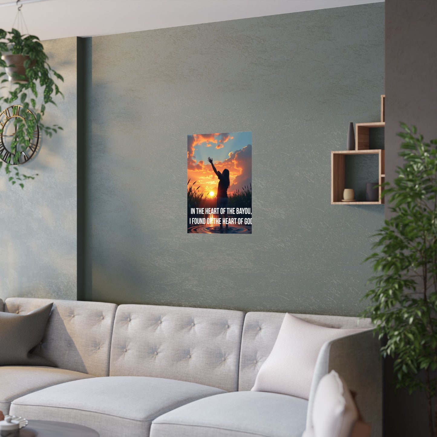 Satin Poster — "In the Heart of the Bayou" Sunset Silhouette Wall Art