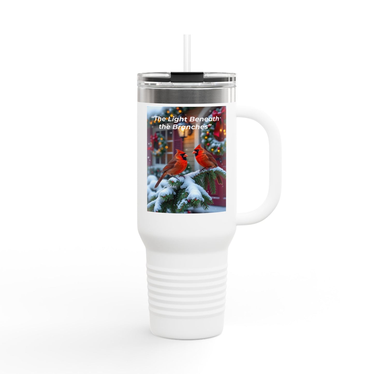 Insulated Travel Mug - Holiday Cheer, Perfect Gift for Nature Lovers, Winter Celebration, Durable Drinkware, 40oz Outdoor Cup, [...]