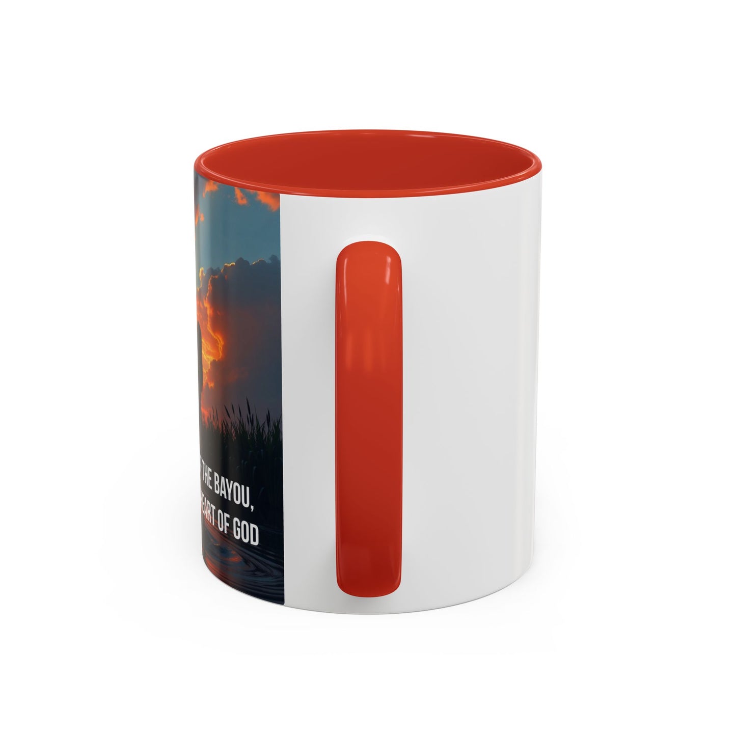 Inspirational Bayou Coffee Mug — "In the Heart of the Bayou, I Found God"