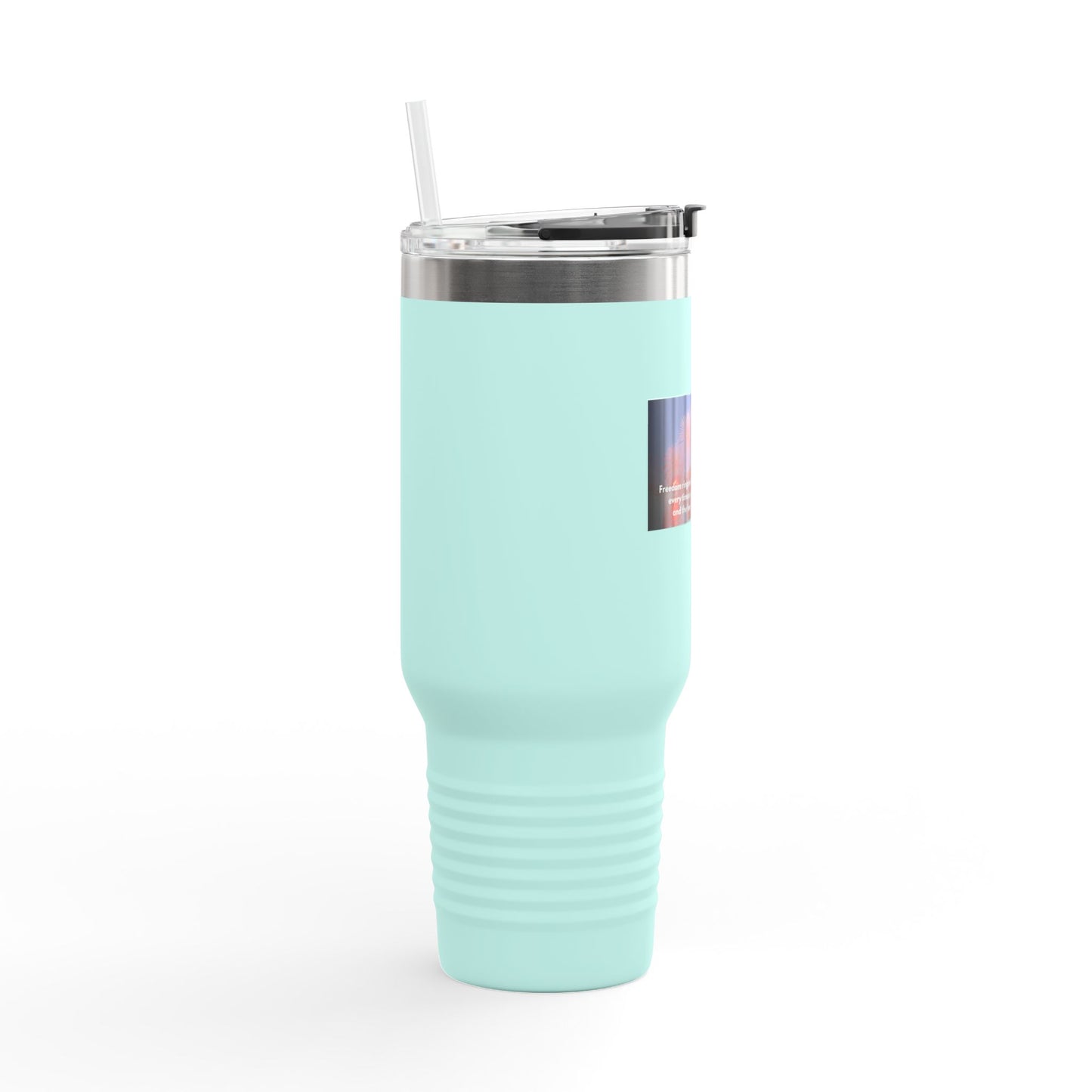 40oz Insulated Travel Mug — Inspirational Fireworks Quote Design
