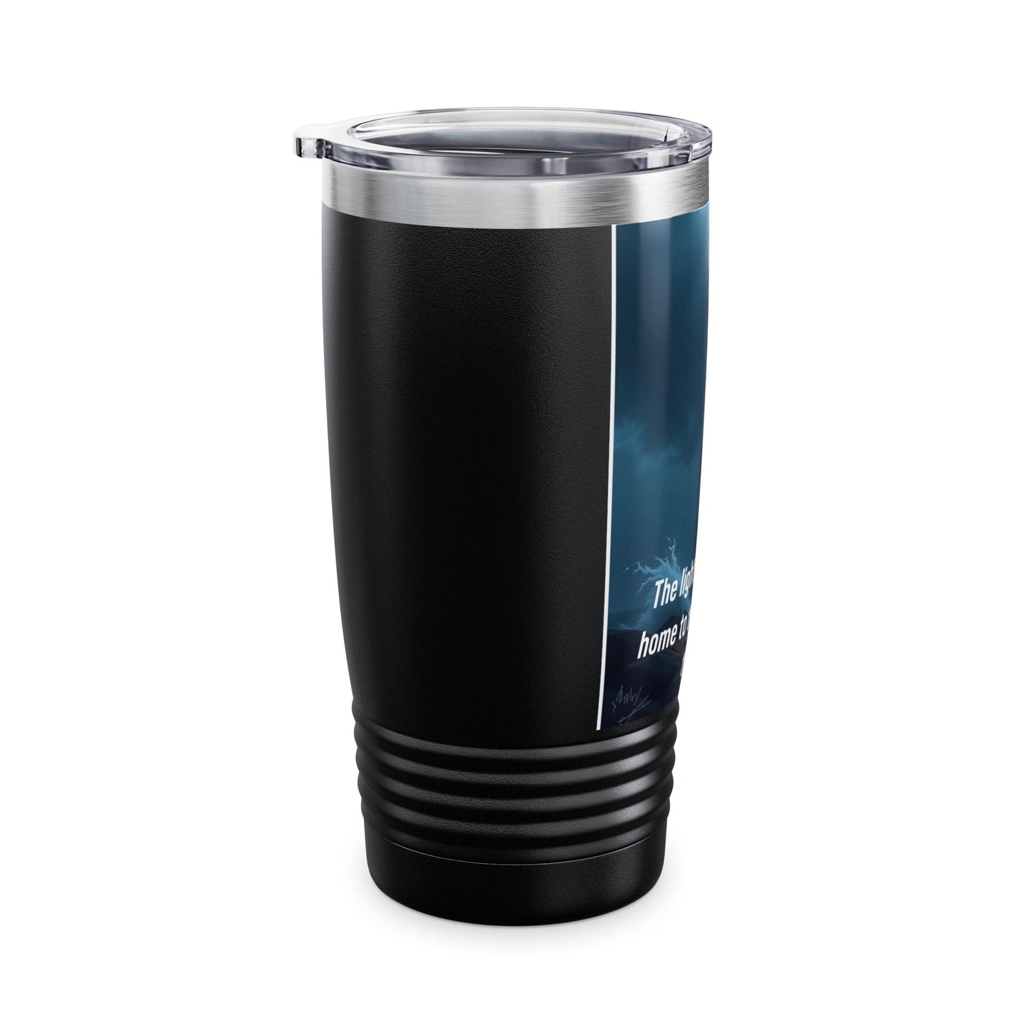 Lighthouse Faith 20oz Tumbler — "The light is guiding you home to the safe arms of the Lord"