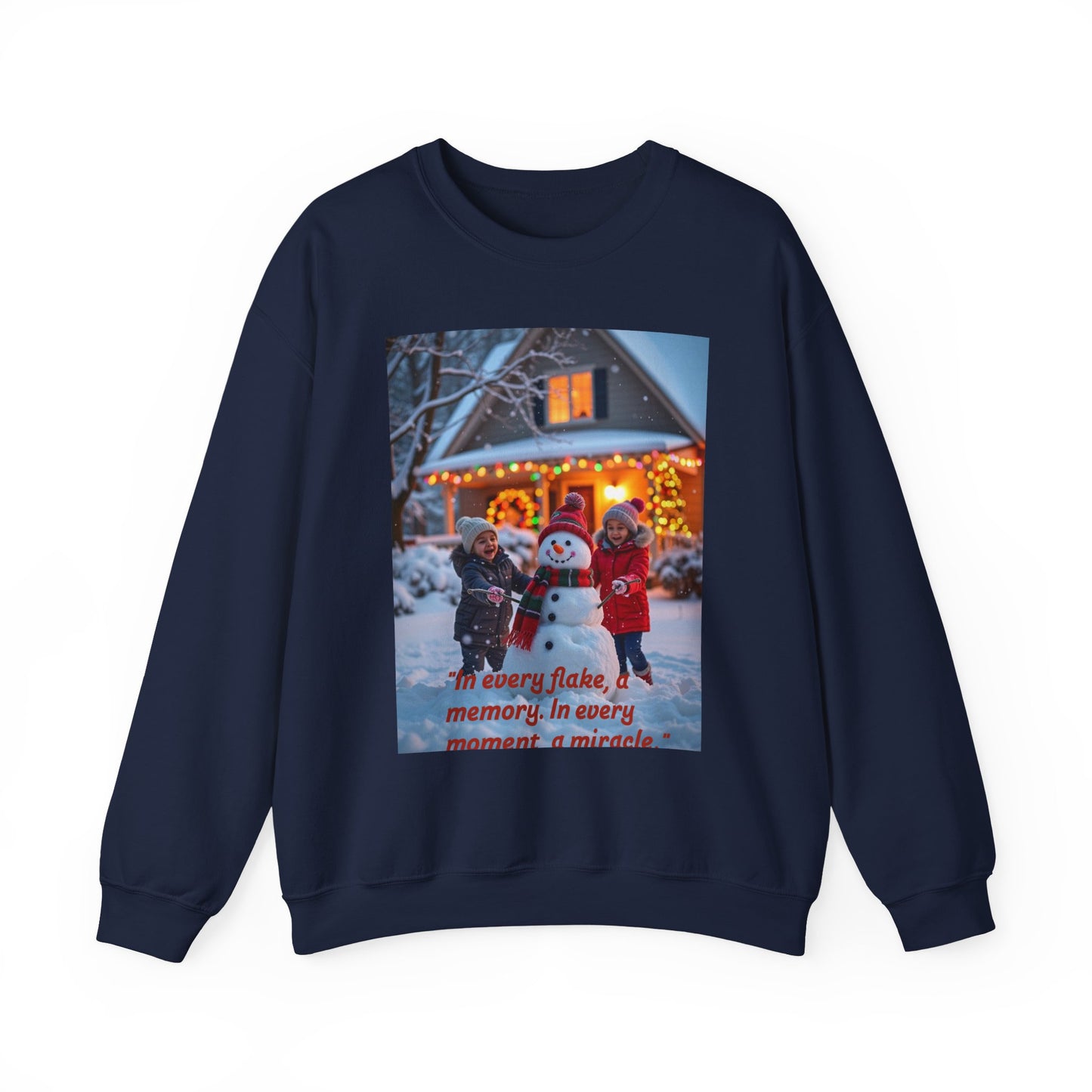 Cozy Christmas Sweatshirt, Winter Holiday Crewneck, Family Gift, Snowman Sweater, Festive Layering Piece, Memory Maker66