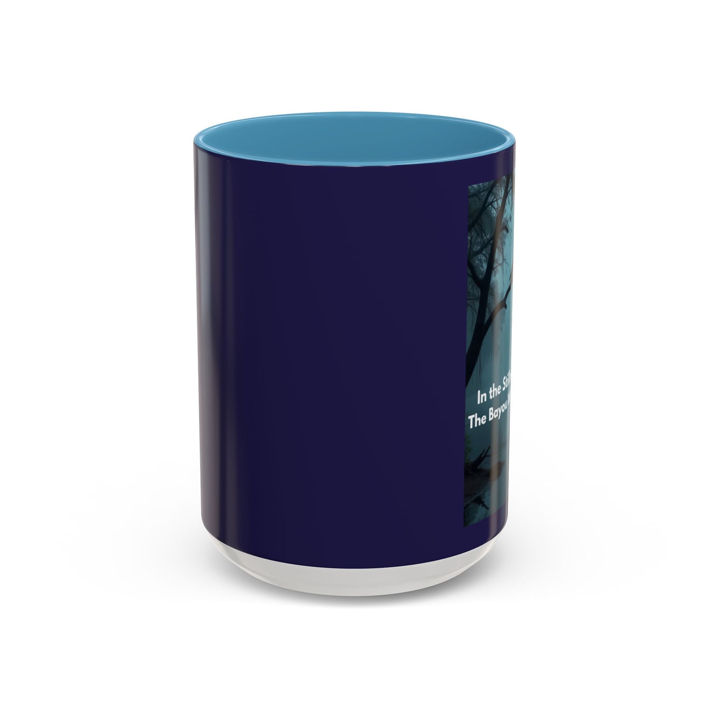 Accent Coffee Mug — Bayou Night Scene with Poetic Quote (11/15oz)
