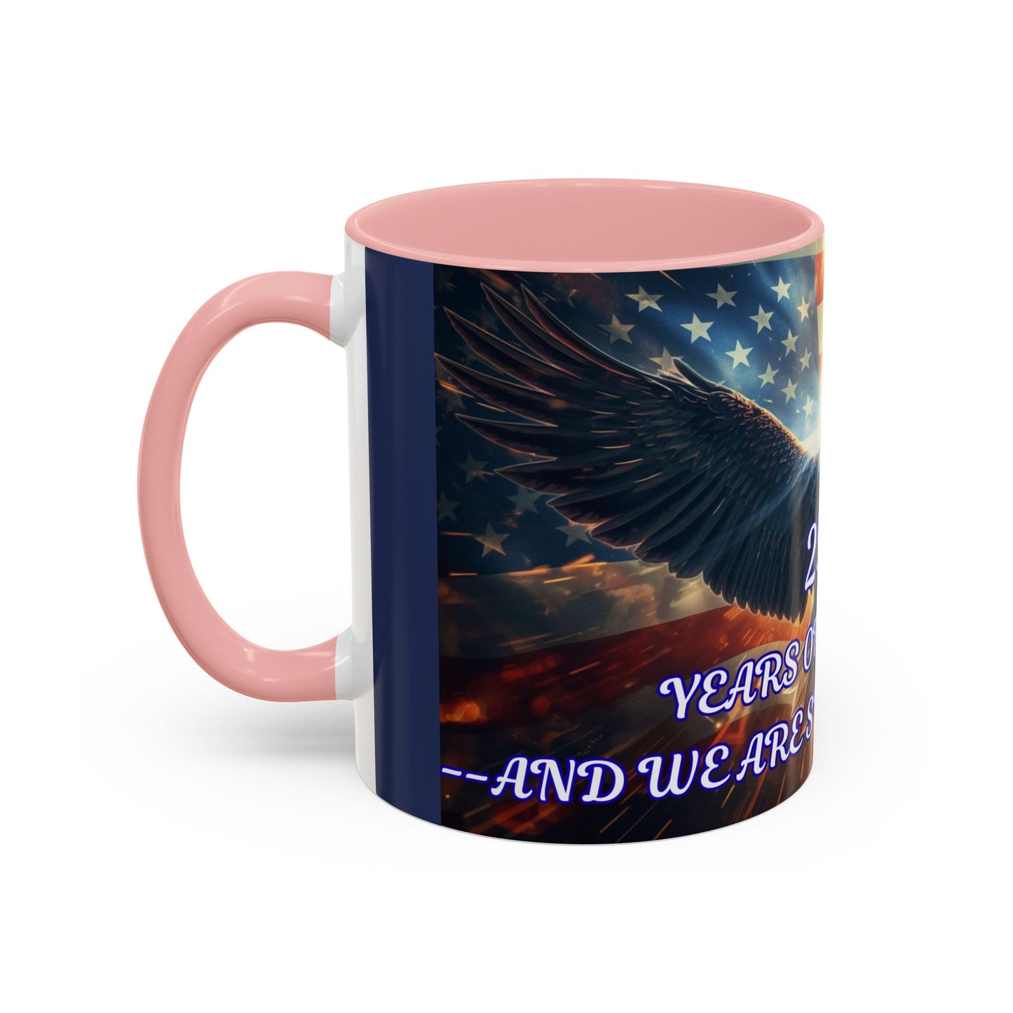 Patriotic Eagle Coffee Mug – "250 Years of Freedom" Accent Mug