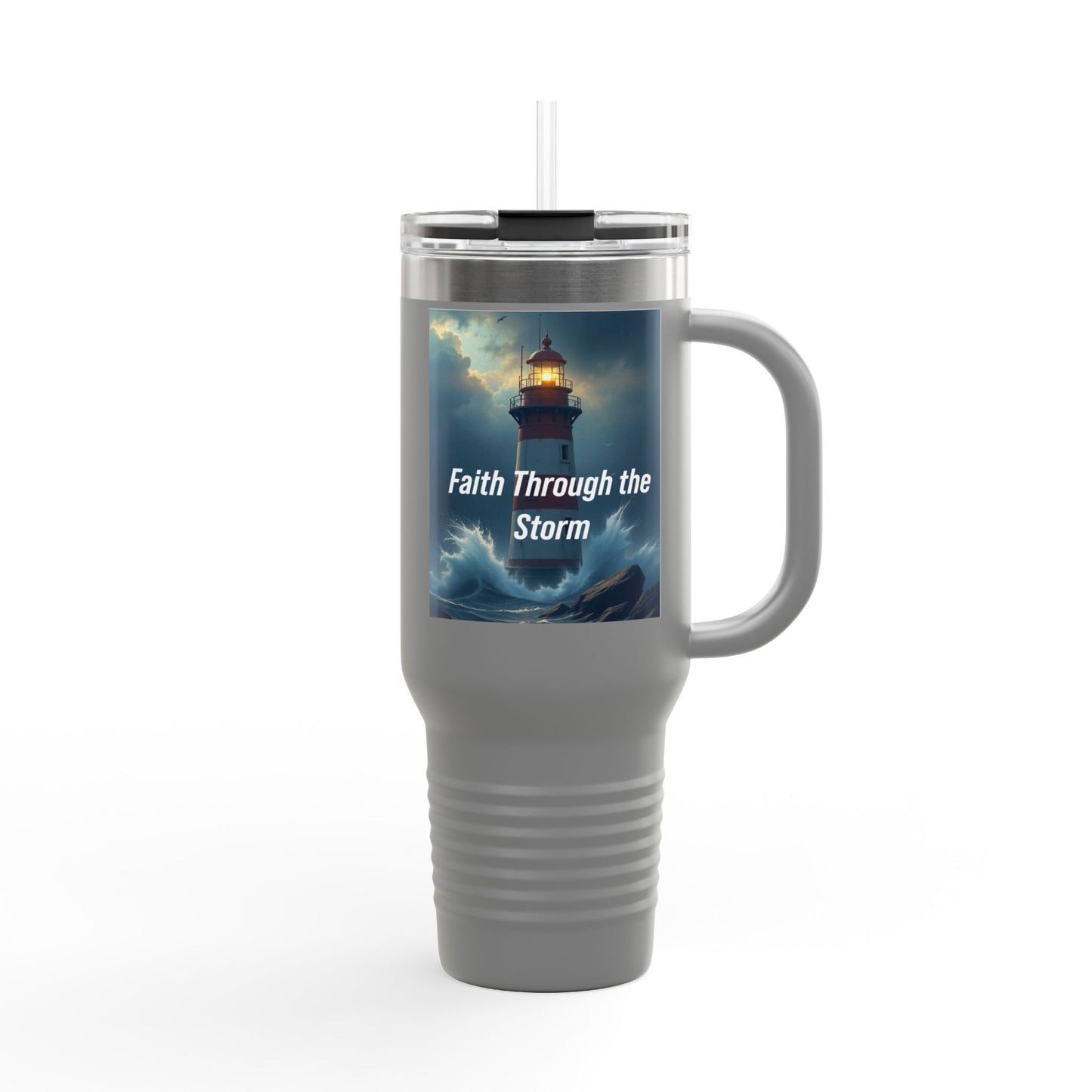 Faith Through the Storm 40oz Insulated Travel Mug