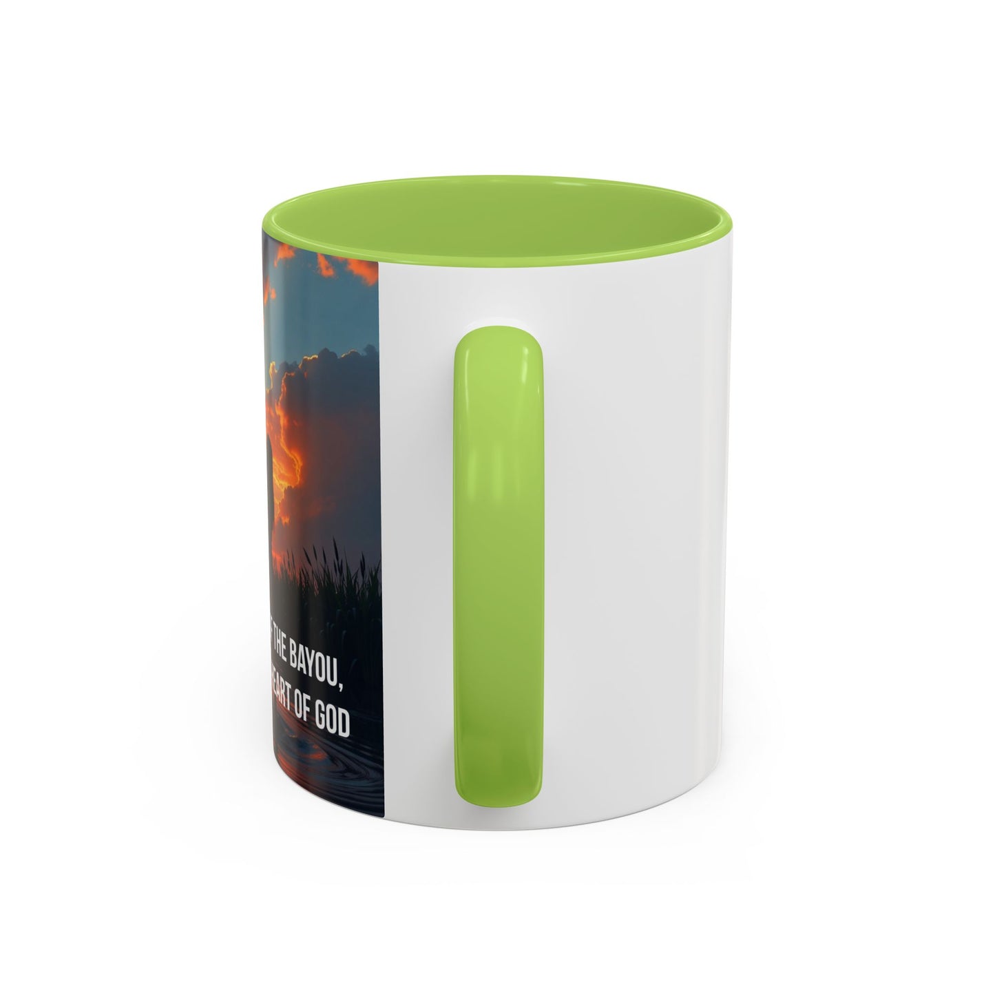 Inspirational Bayou Coffee Mug — "In the Heart of the Bayou, I Found God"