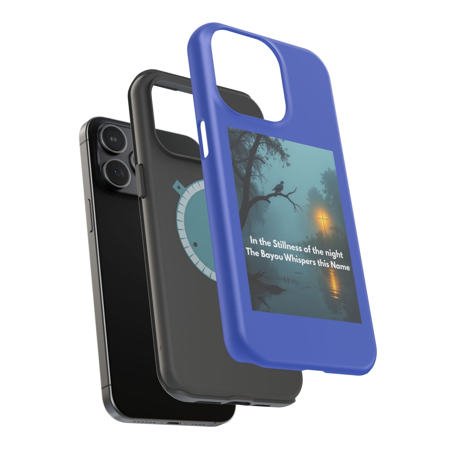 Magnetic Impact-Resistant Phone Case — Bayou Night Scene with Poem