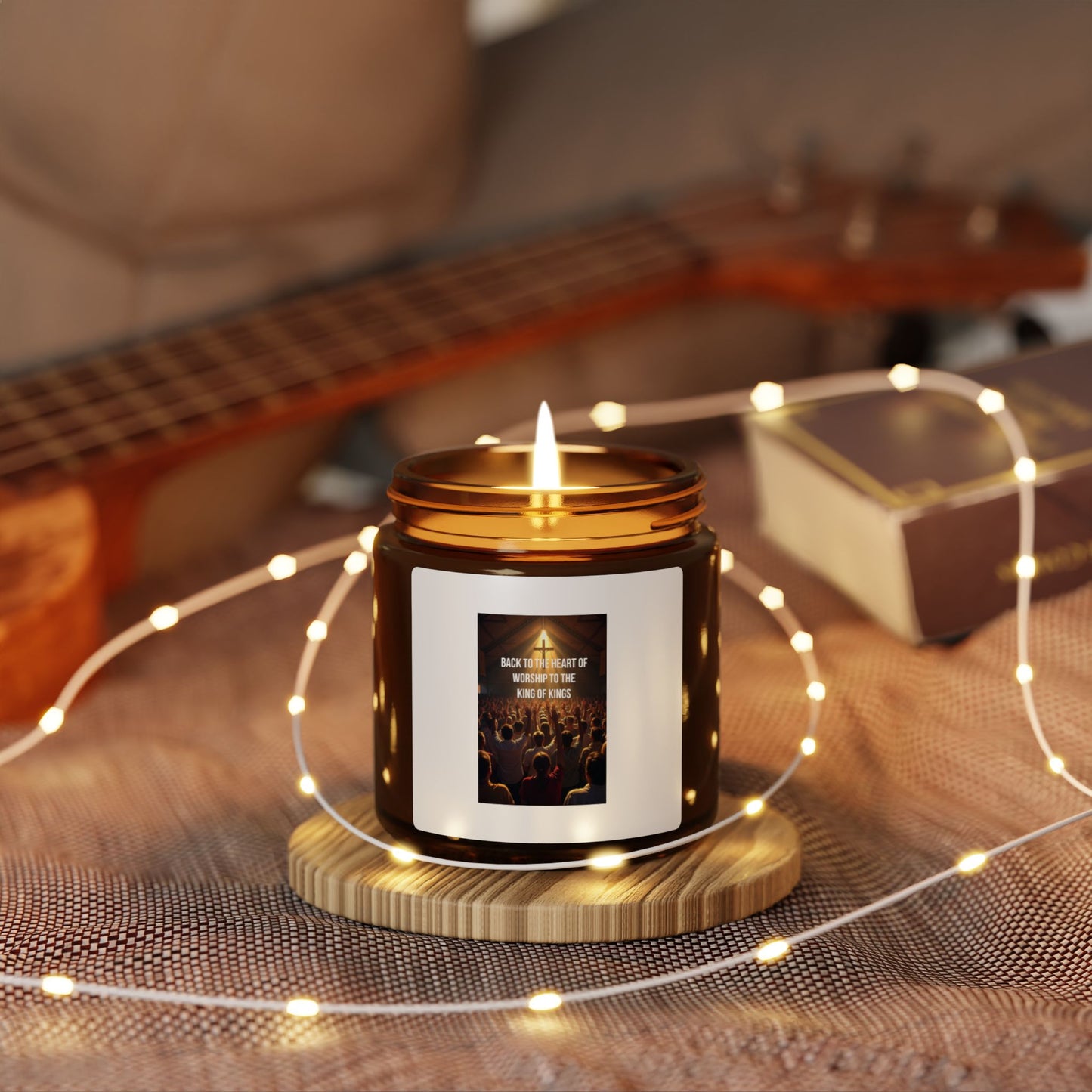Amber Jar Scented Soy Candle — Uplifting Concert Vibe, Aromatherapy Gift