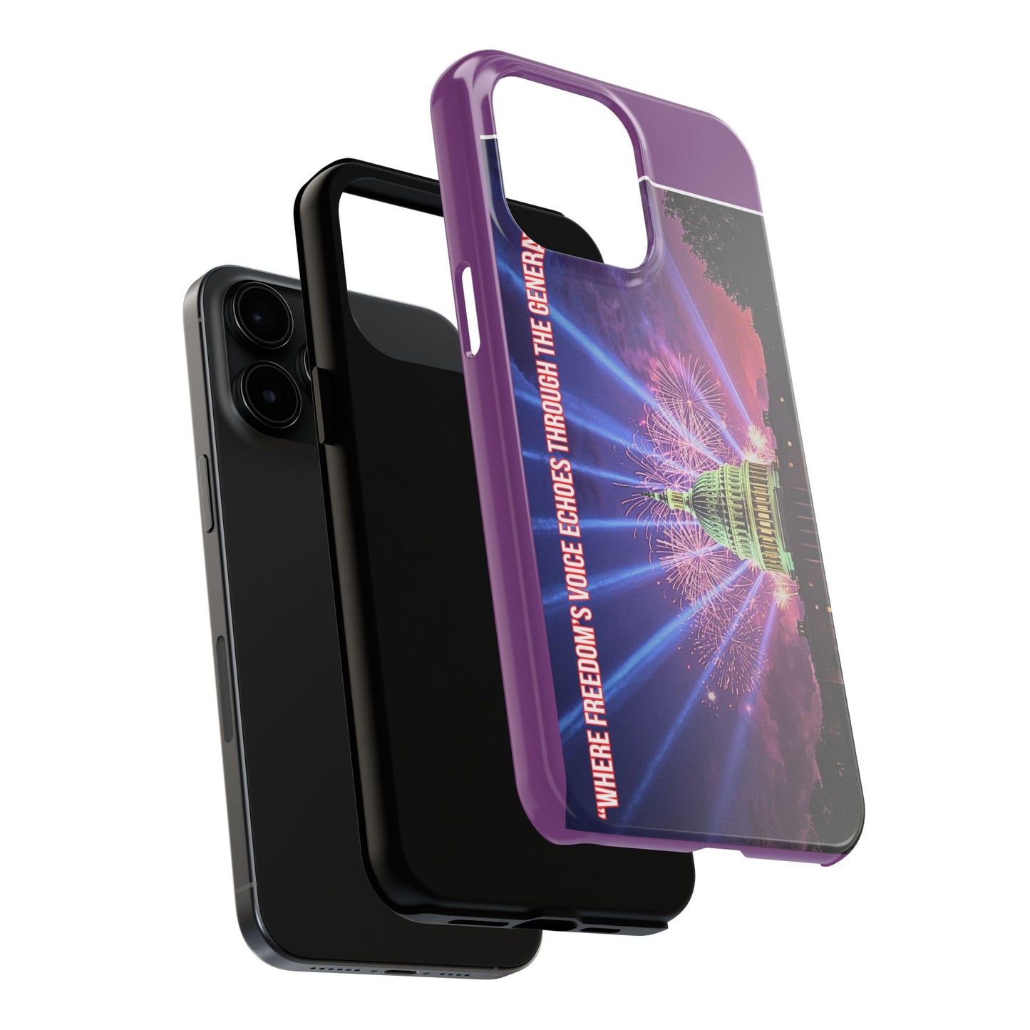 Capitol Fireworks Tough Phone Case — “Where Freedom’s Voice Echoes Through the Generations”