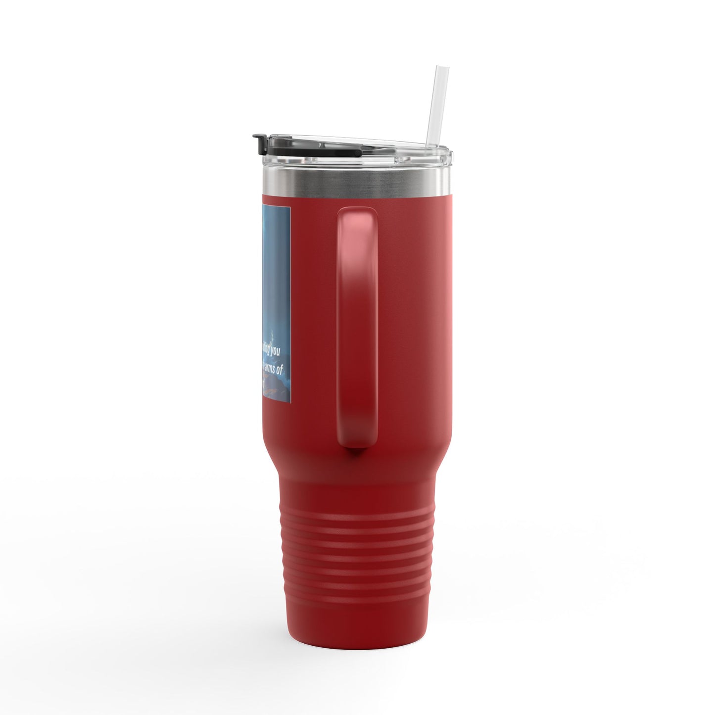 40oz Insulated Travel Mug – Lighthouse 'The light is guiding you home to the safe arms of the Lord'