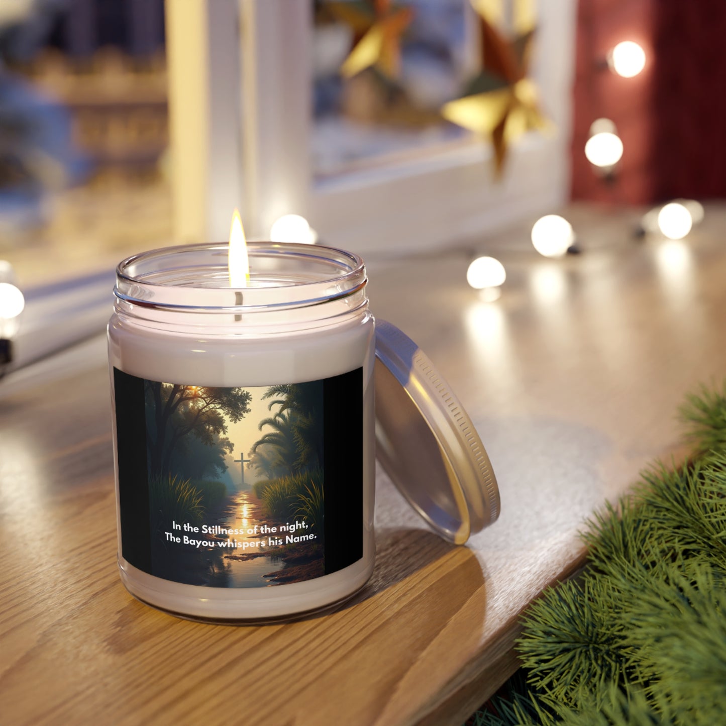 Bayou Night Scented Soy Candle — 9oz Jar (White Lid)
