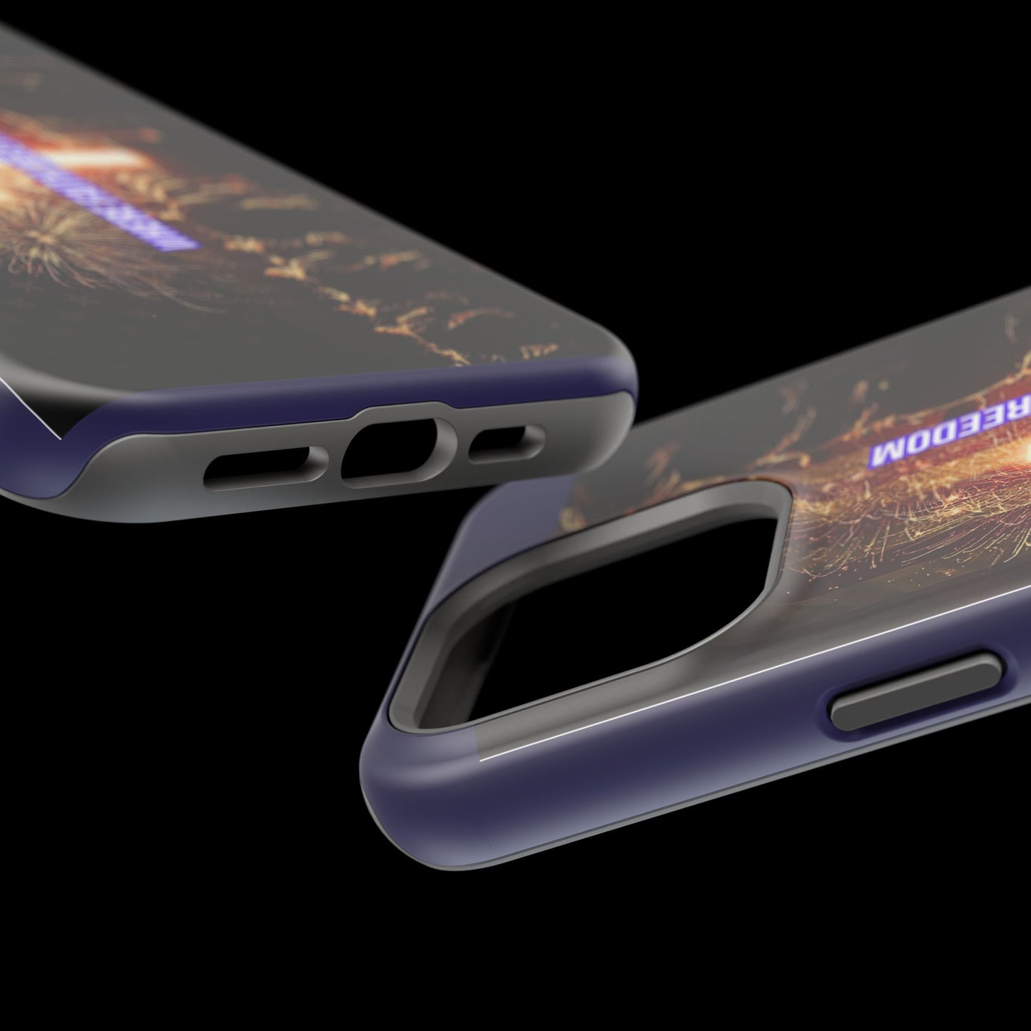 Christian Cross iPhone Case — “Where Faith Meets Freedom” Magnetic Impact-Resistant Phone Case
