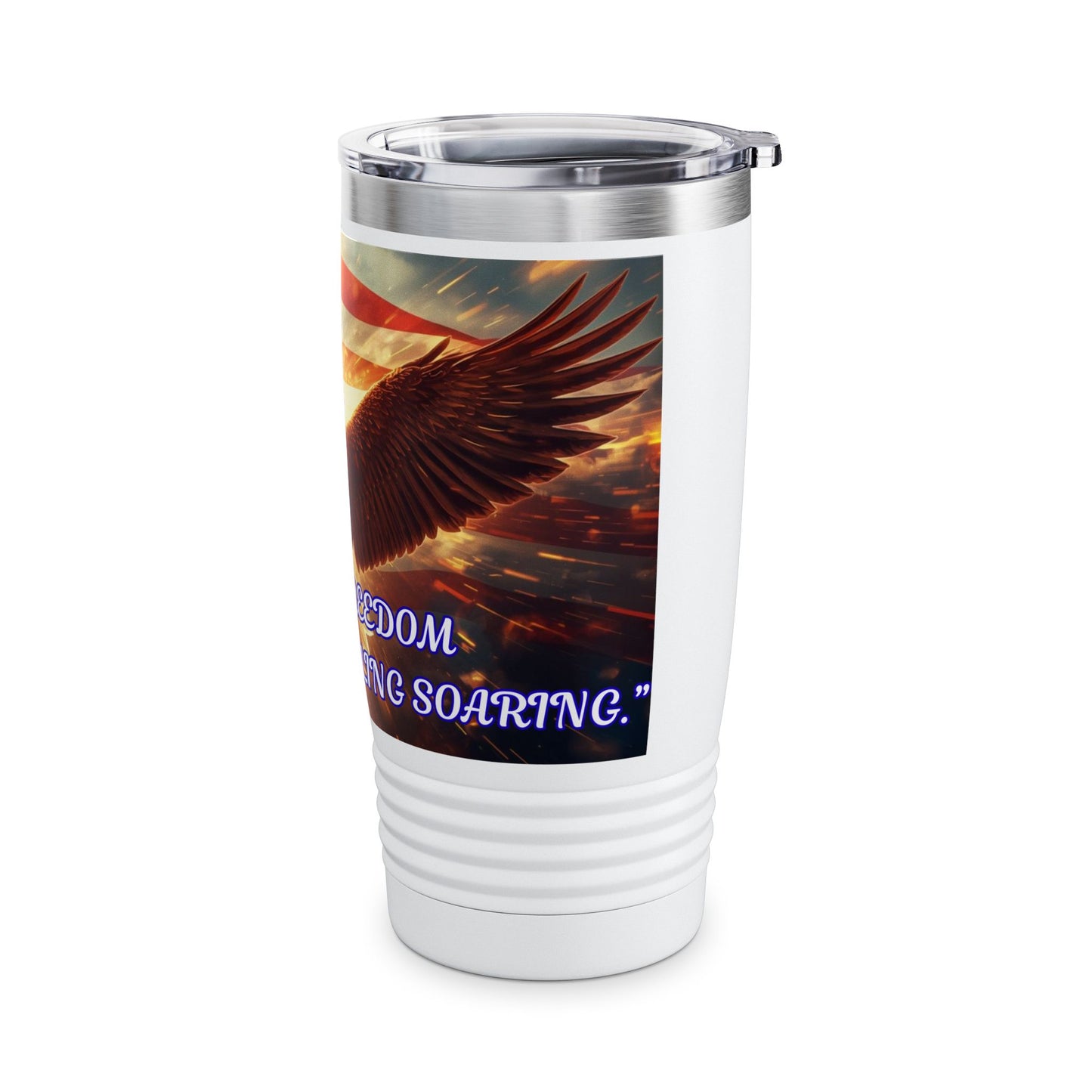 20oz Patriotic Eagle Tumbler — "250 Years of Freedom and We Are Stilling Strong"