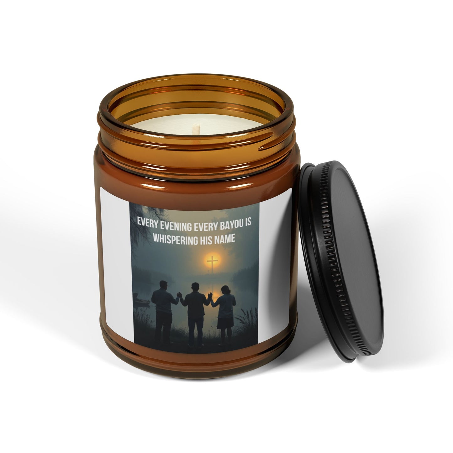 Amber Jar Soy Candle — 'Everything Every Battle Worthwhile' Inspirational Scented Candle