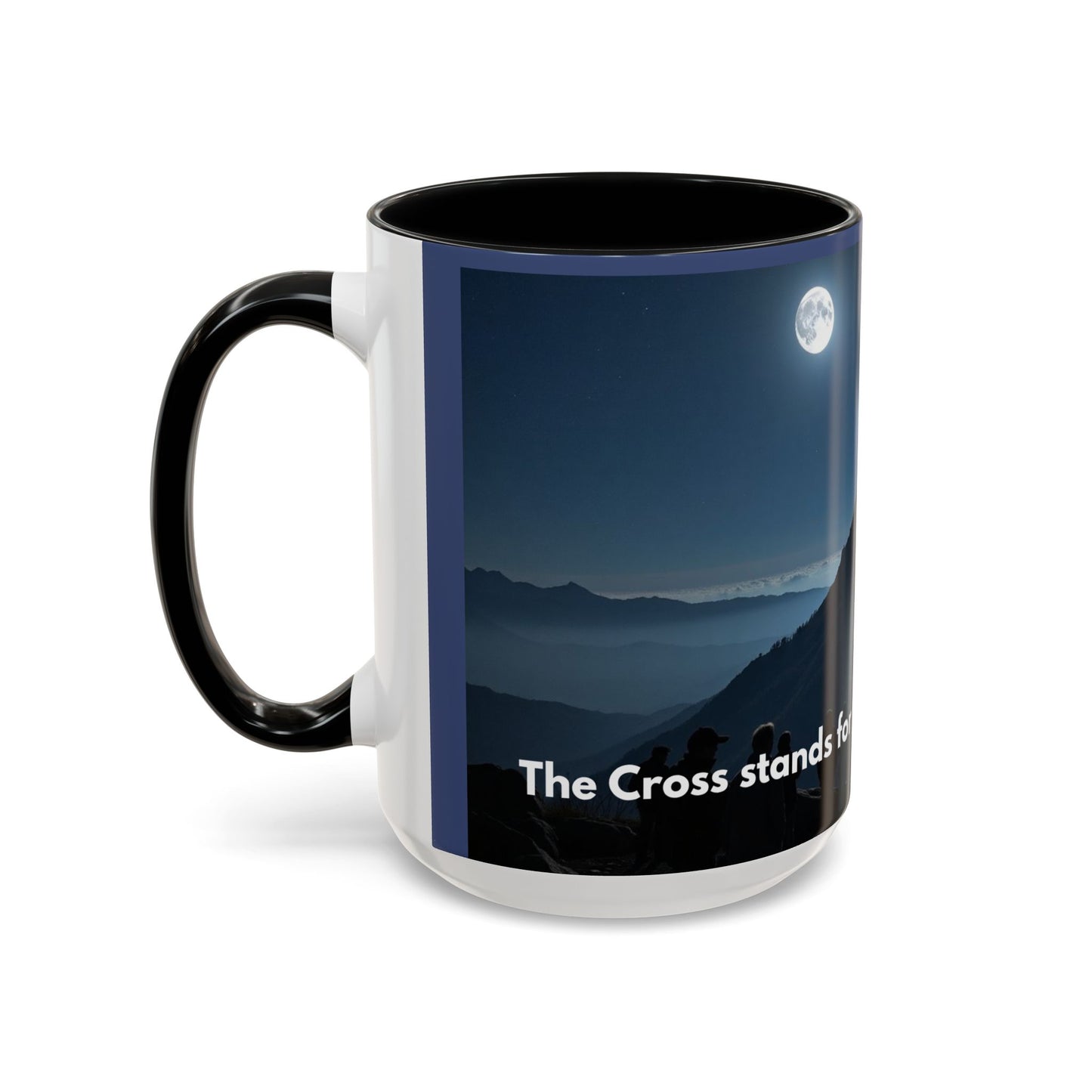 Patriotic Faith Coffee Mug — 'The Eagle Stands for Freedom' 11/15oz Accent Mug