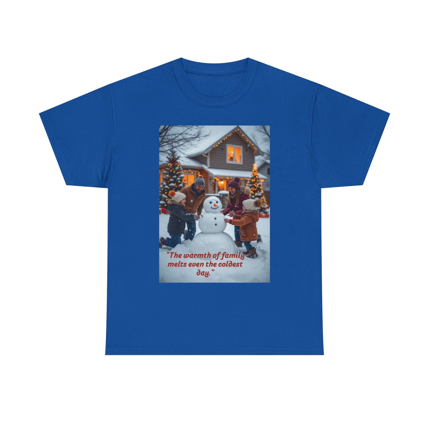 Cozy Family Holiday Tee, Winter Sweatshirt, Casual Holiday Apparel, Family Gathering Shirt, Christmas Gift, Snowman Design