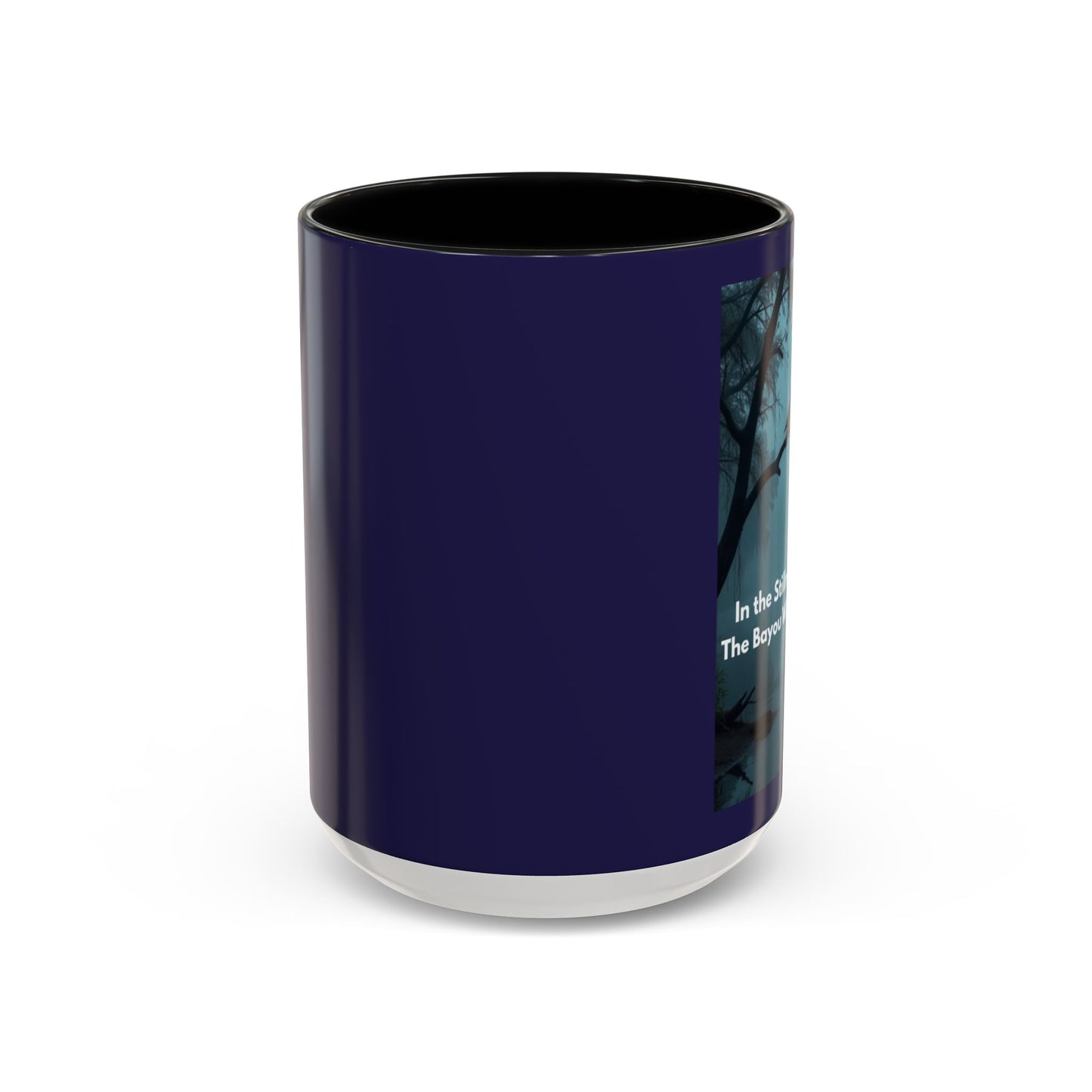 Accent Coffee Mug — Bayou Night Scene with Poetic Quote (11/15oz)