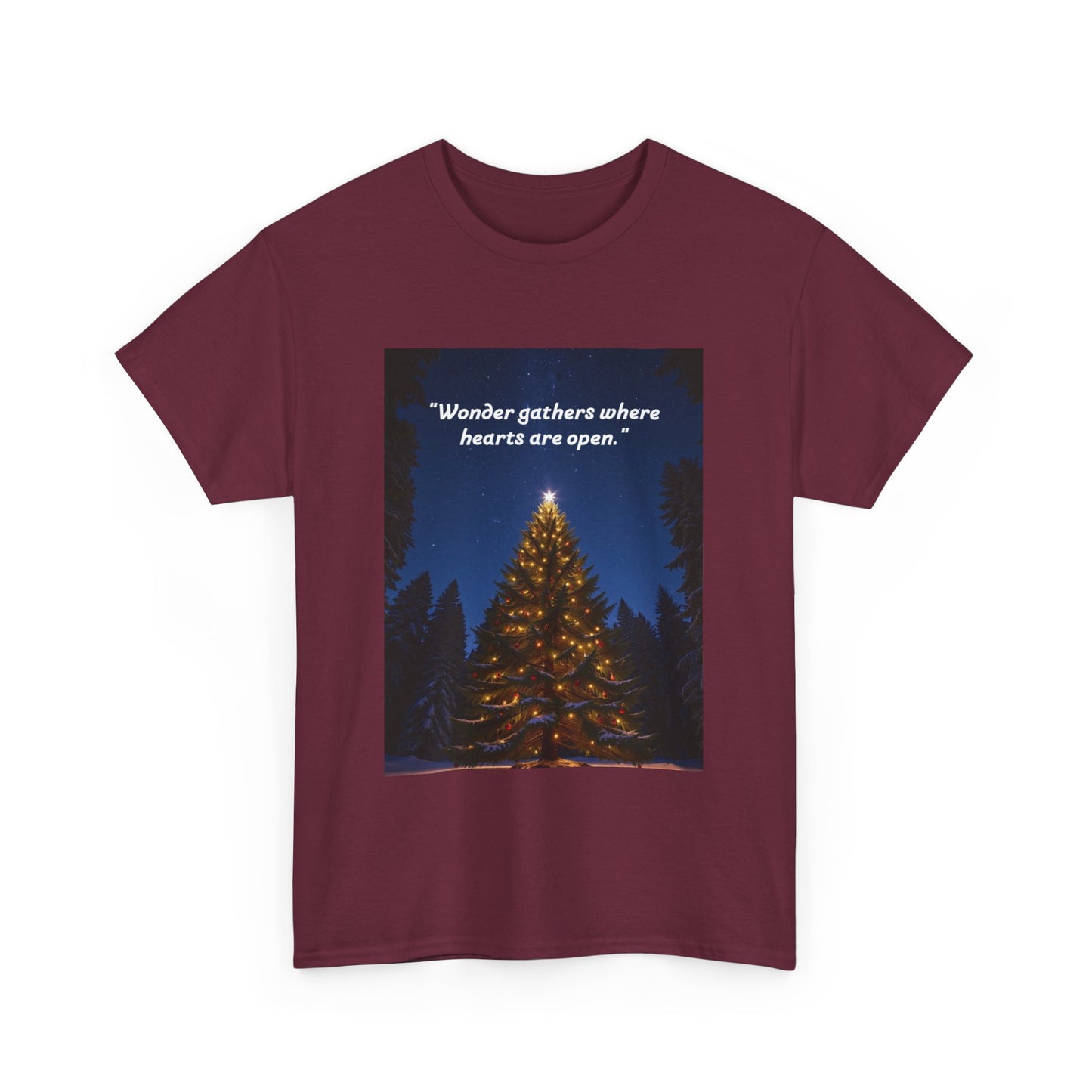 Christmas Tree Graphic Tee, Cozy Holiday Shirt, Unisex Gift, Warm Vibes, Heartwarming Quote, Seasonal Apparel, Family Gatherings  18