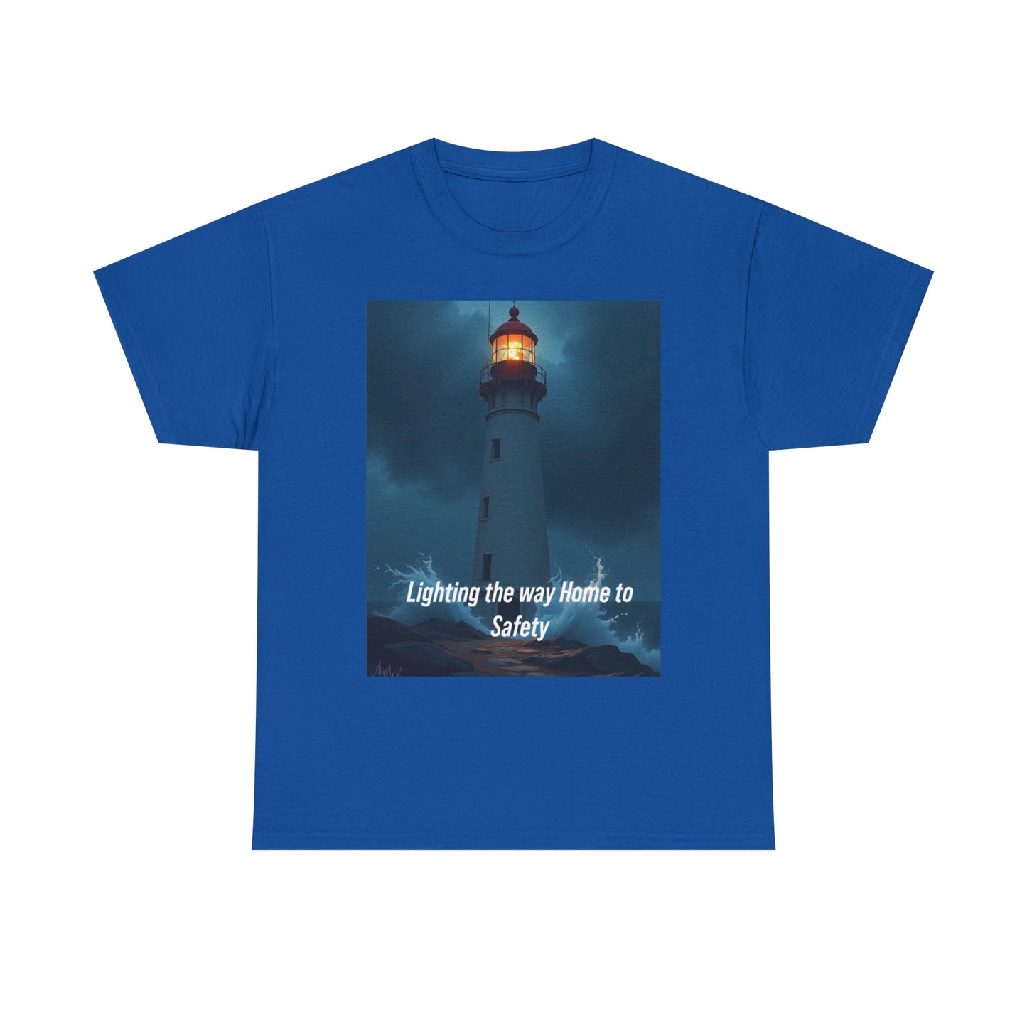 Lighthouse Graphic Tee — "Lighting the Way Home to Safety"